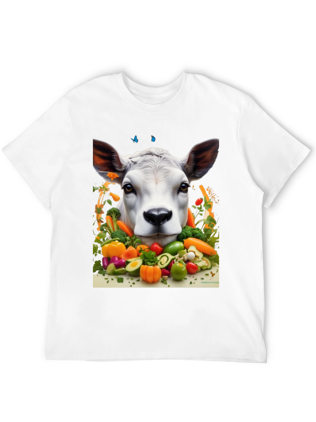 Veggie Cow Graphic Tee - Black