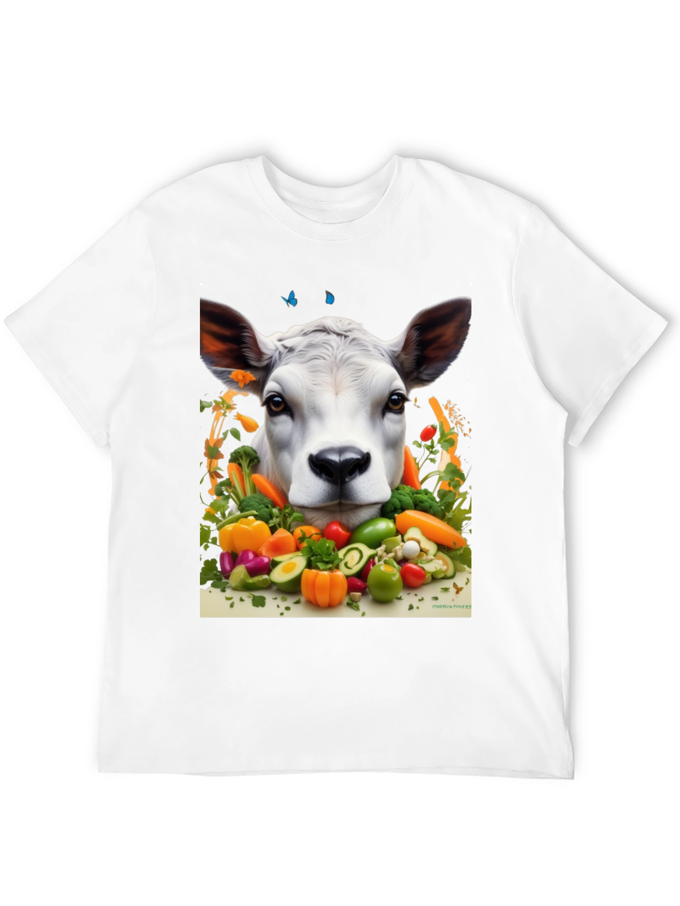 Veggie Cow Graphic Tee - Black