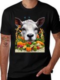 Veggie Cow Graphic Tee - Black