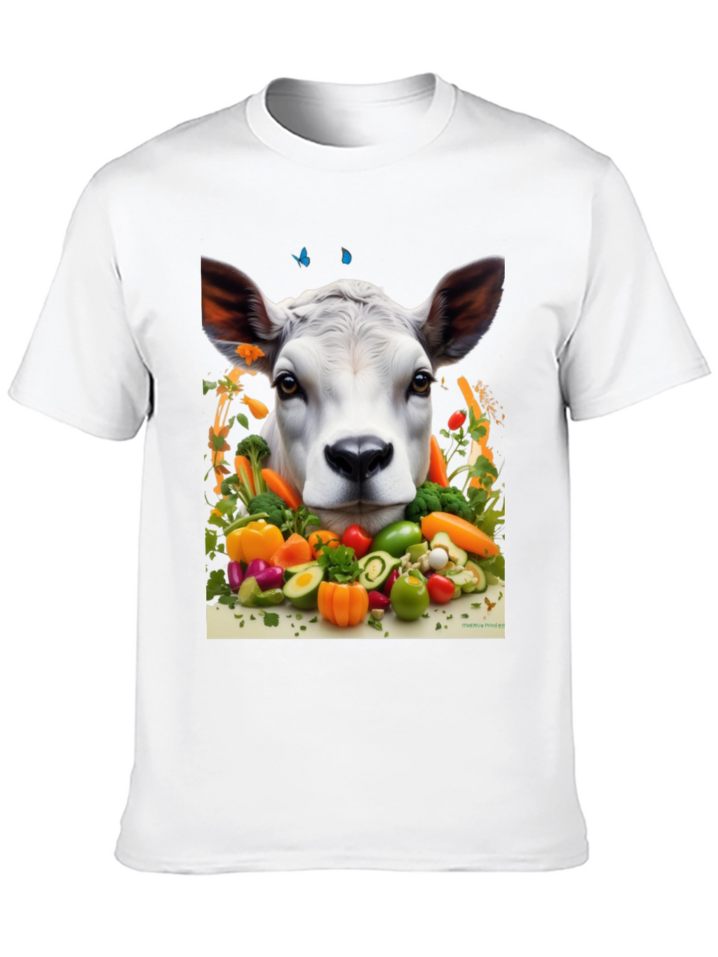 Veggie Cow Graphic Tee - Black