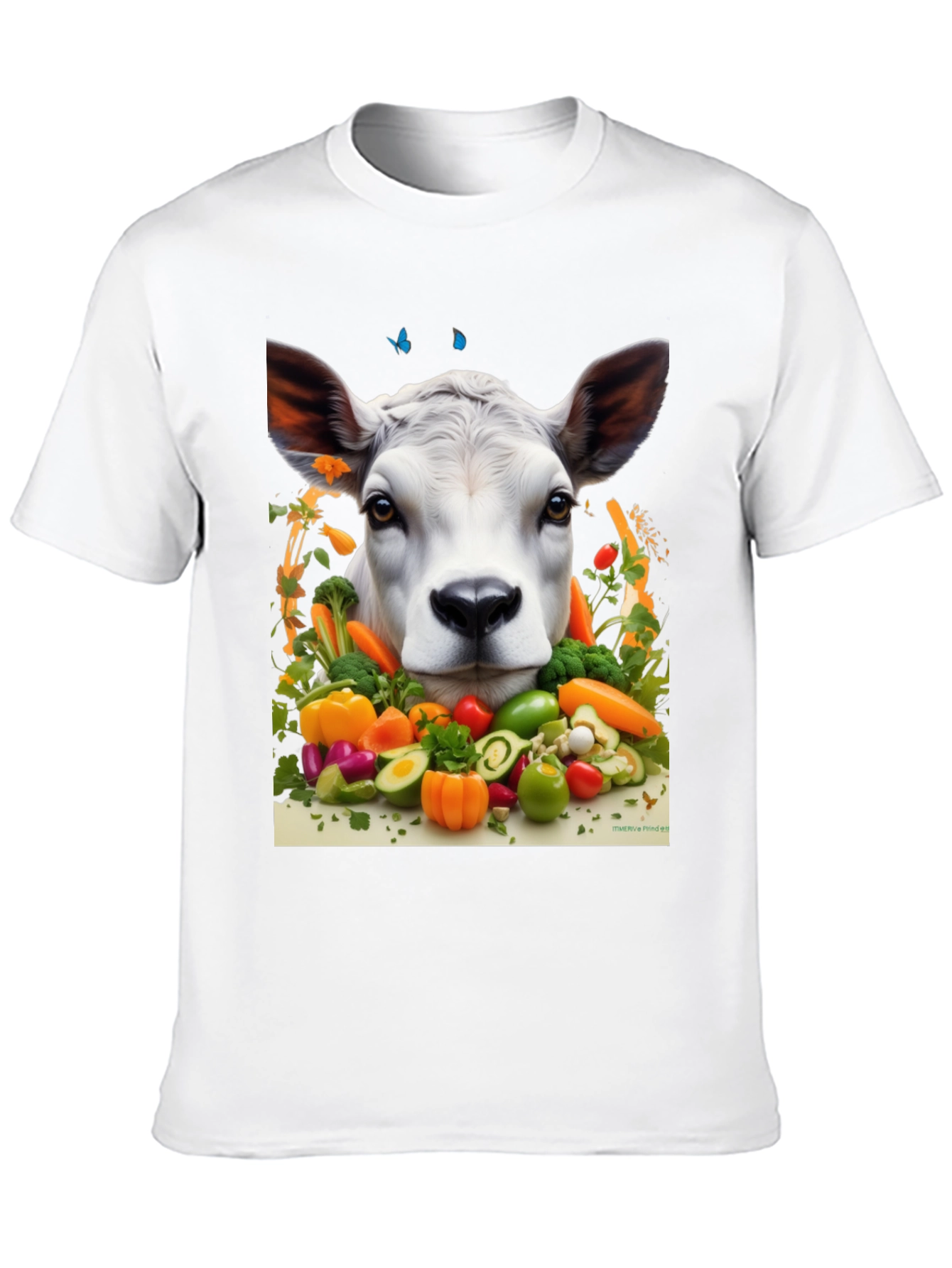 Veggie Cow Graphic Tee - Black