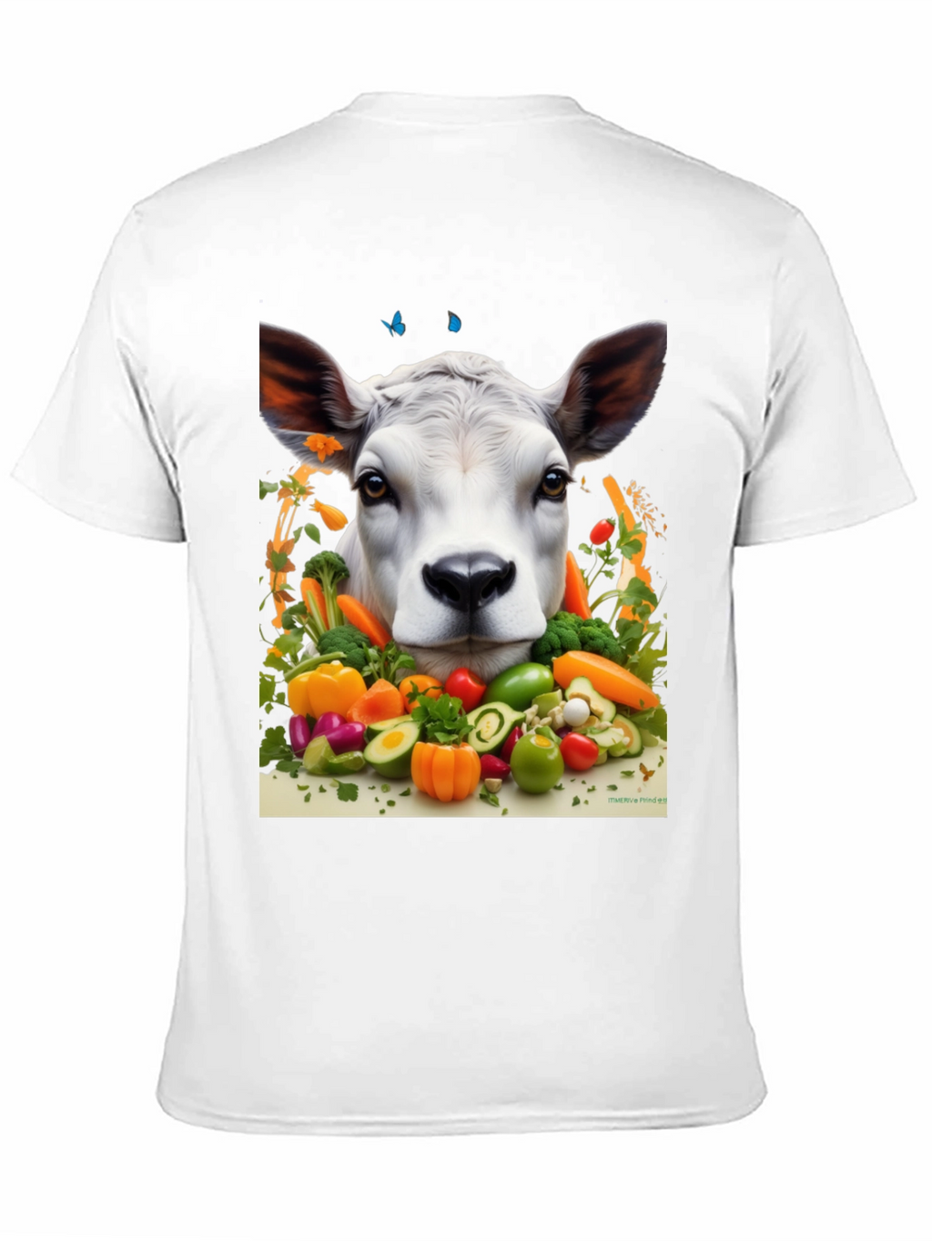 Veggie Cow Graphic Tee - Black