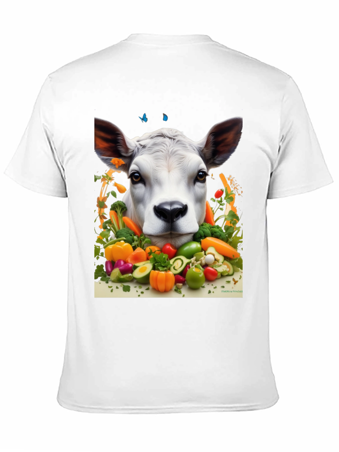 Veggie Cow Graphic Tee - Black