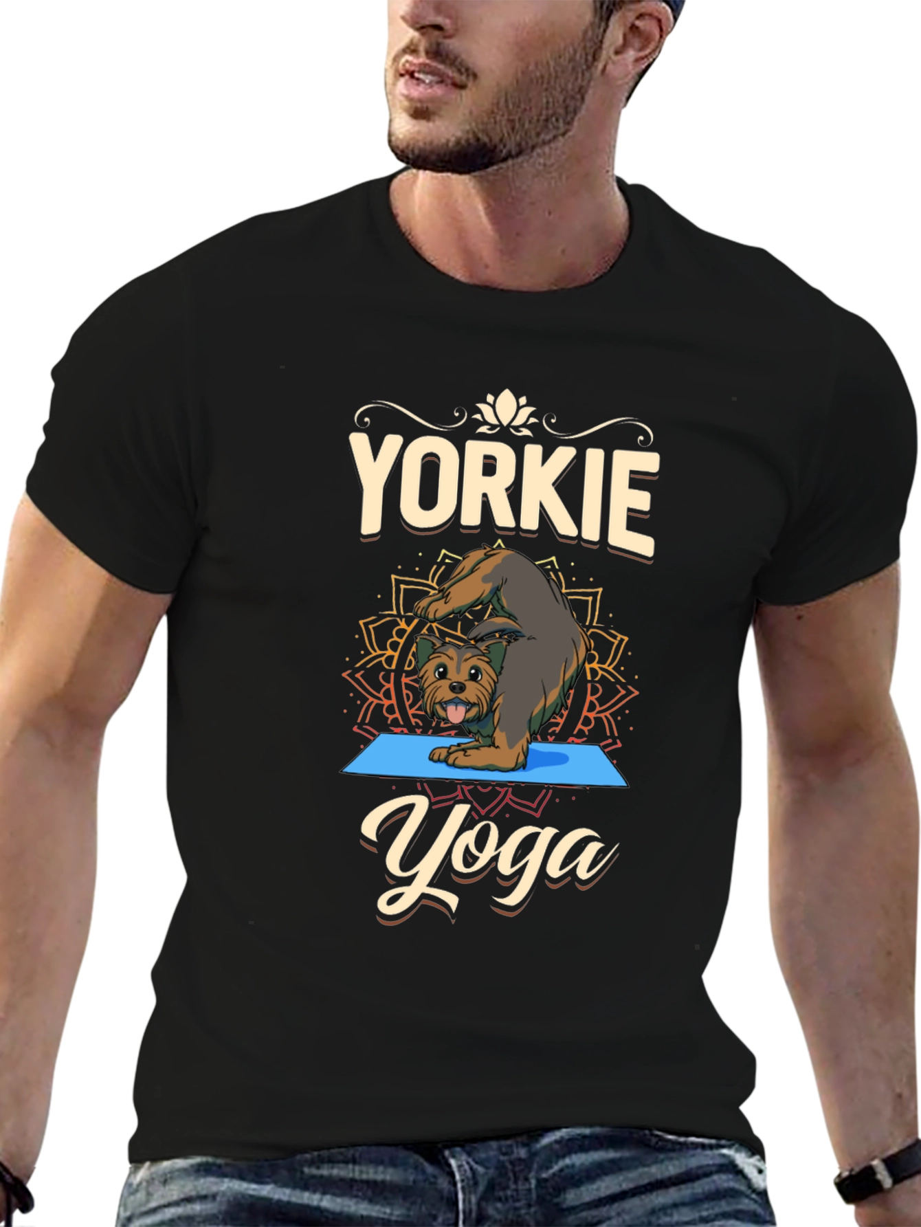Yorkie Yoga T-Shirt Dog Lover Tee