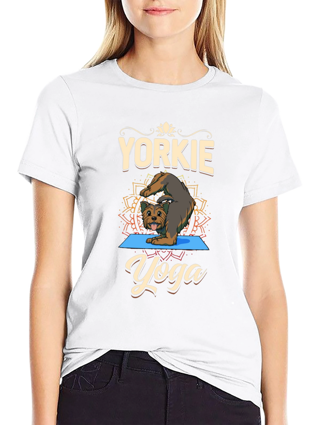 Yorkie Yoga T-Shirt Dog Lover Tee