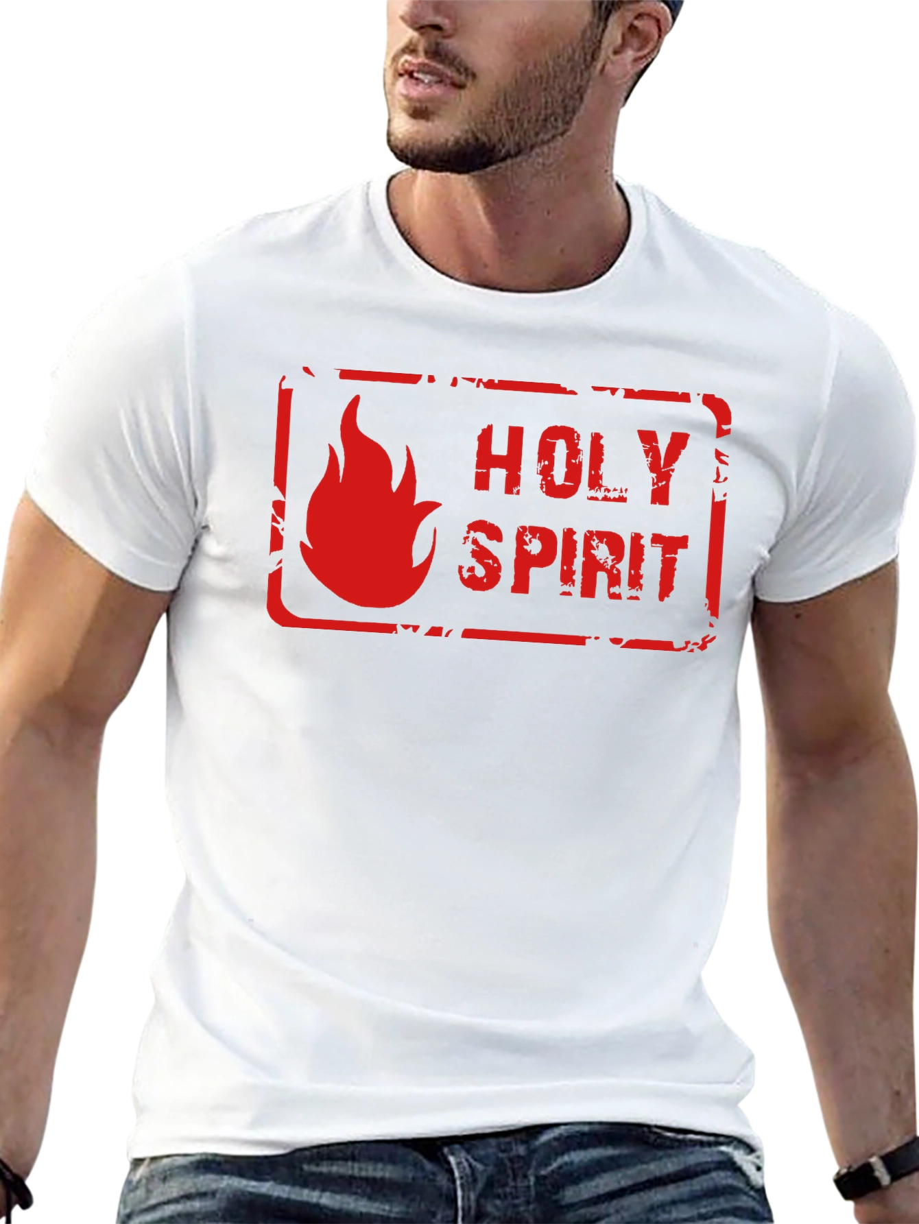 Holy Spirit Graphic Tee - Black Religious T-Shirt