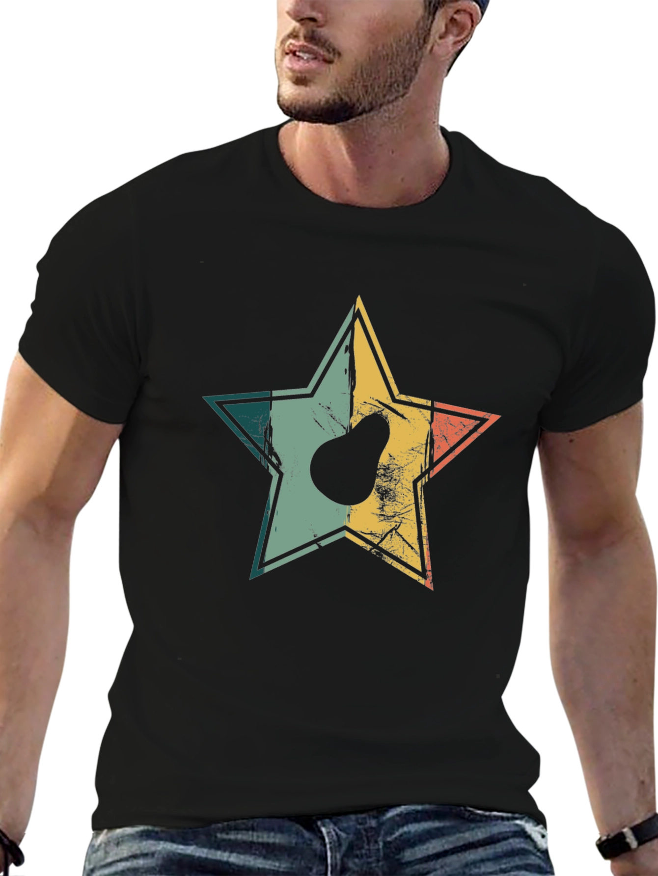 Retro Avocado Star Graphic T-Shirt