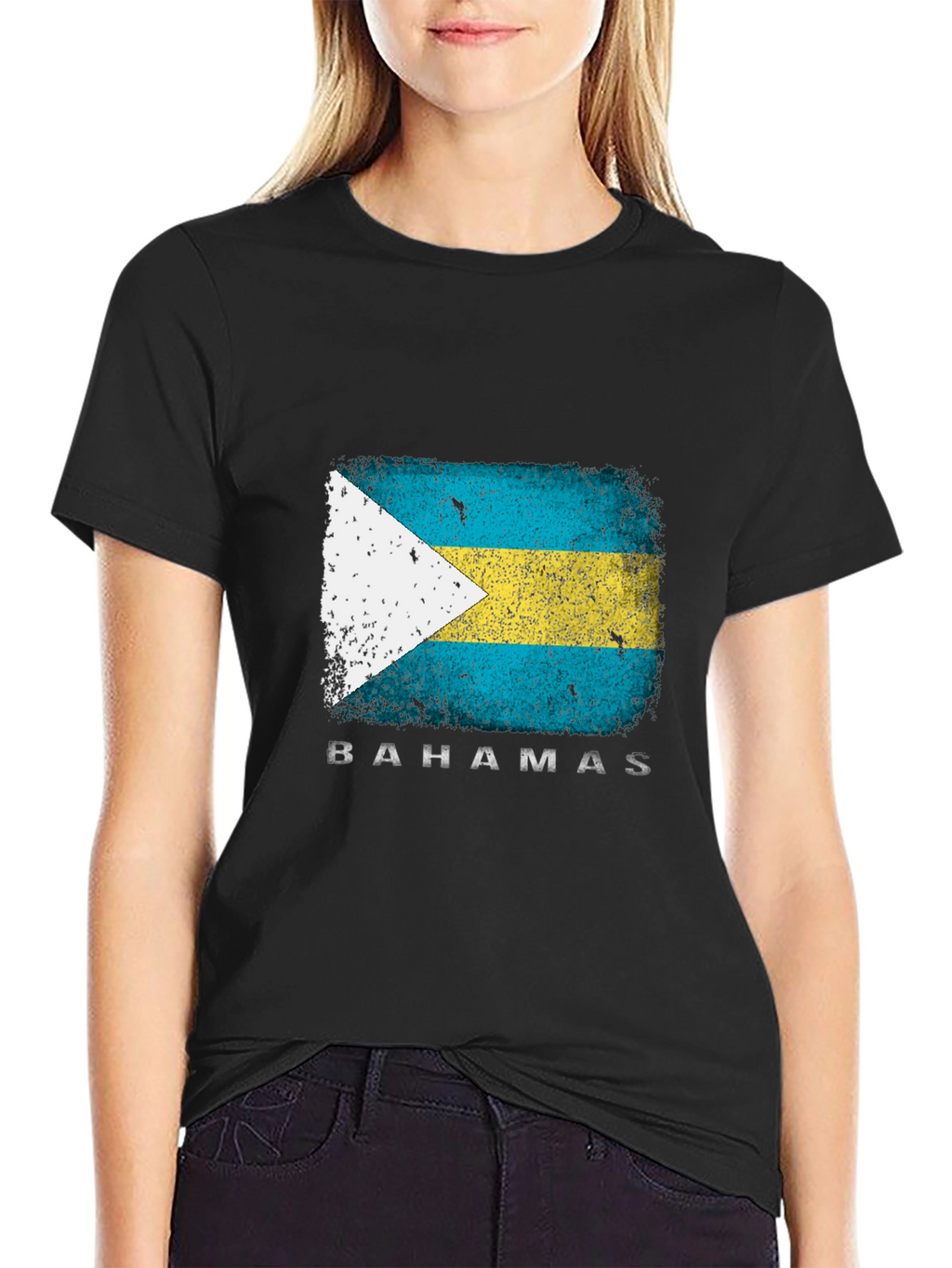Bahamas Flag T-Shirt - Distressed Graphic Tee