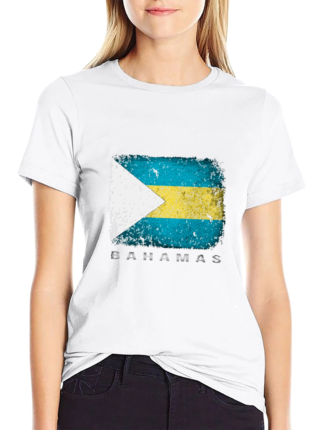 Bahamas Flag T-Shirt - Distressed Graphic Tee