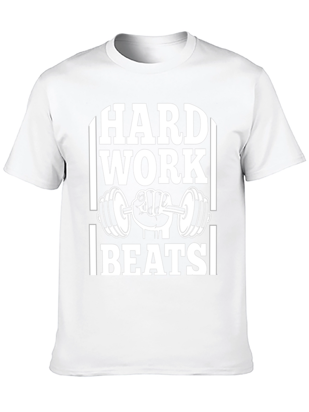 Hard Work Beats T-Shirt Gym Fitness Workout