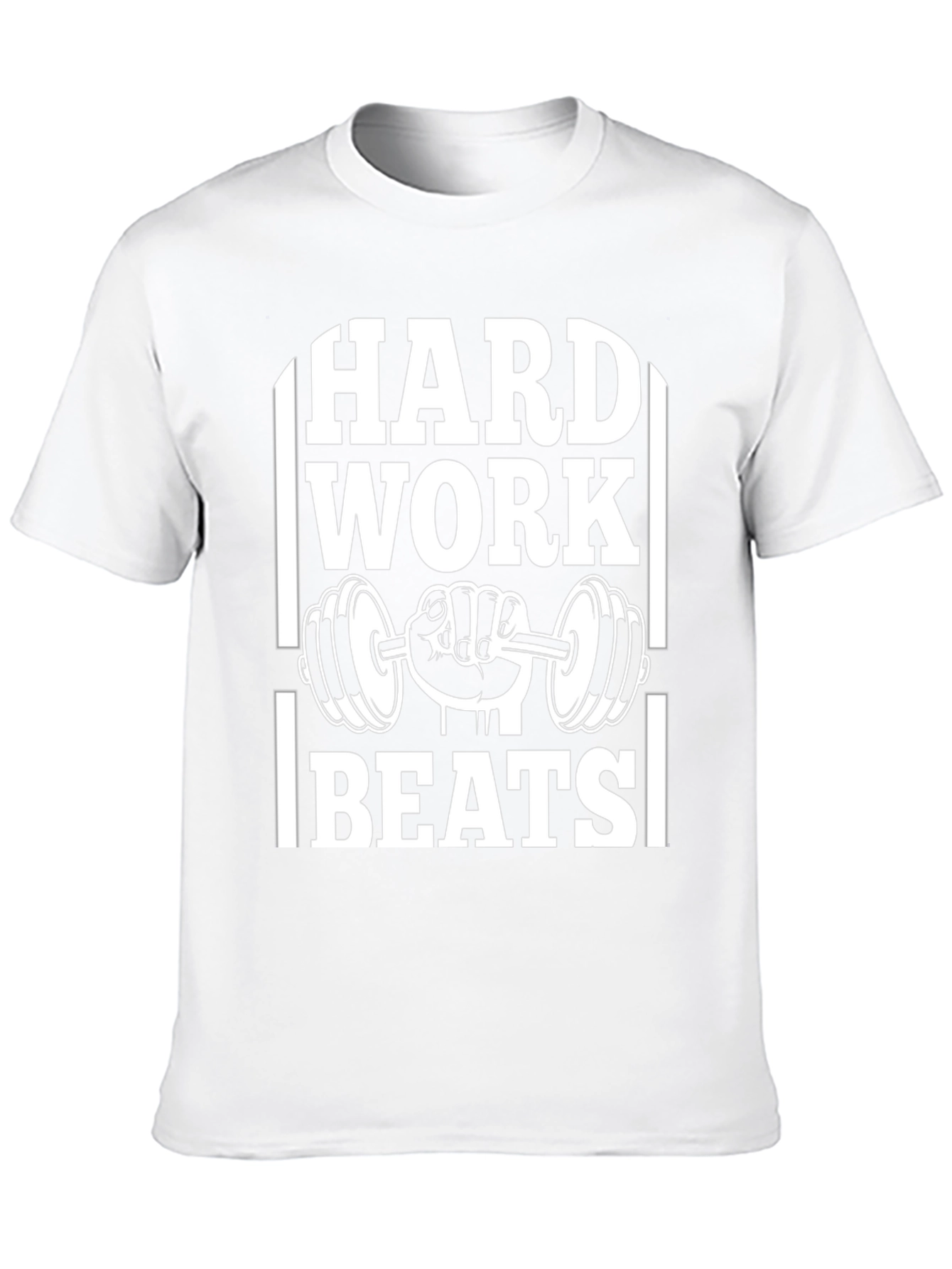 Hard Work Beats T-Shirt Gym Fitness Workout