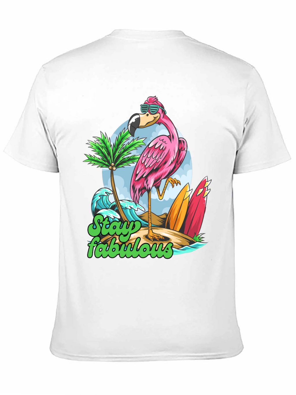 Stay Fabulous Flamingo Graphic T-Shirt