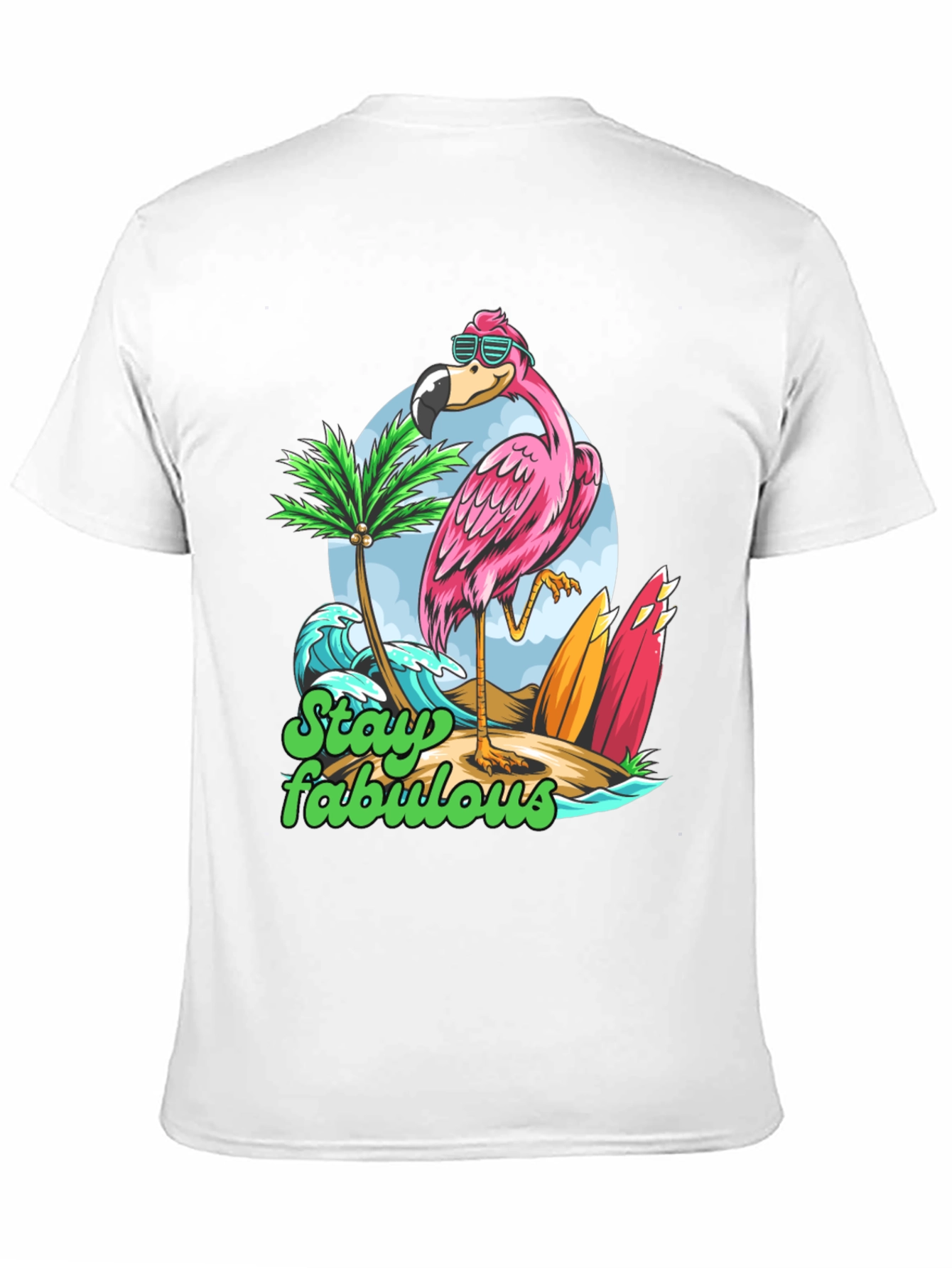 Stay Fabulous Flamingo Graphic T-Shirt