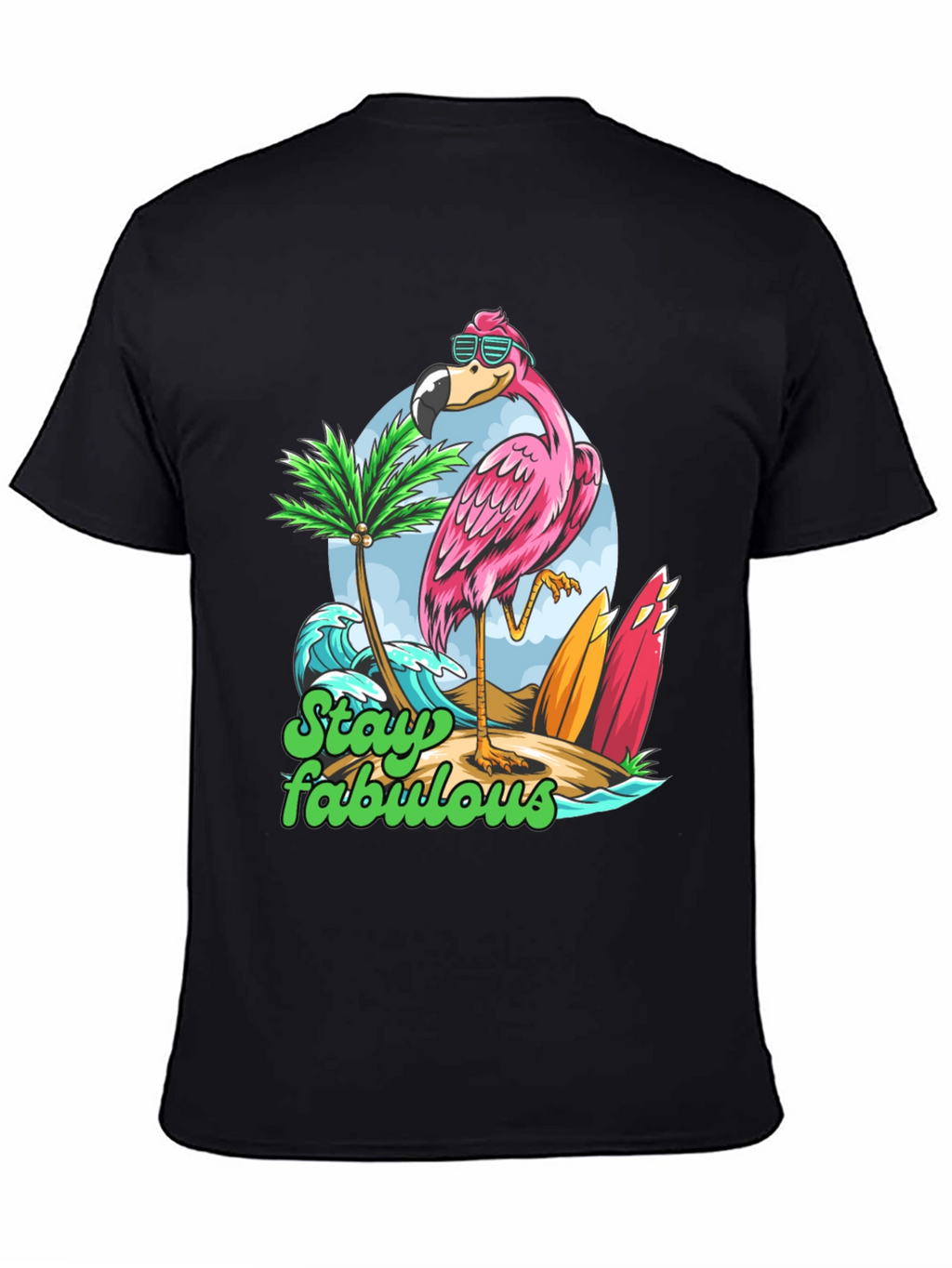 Stay Fabulous Flamingo Graphic T-Shirt