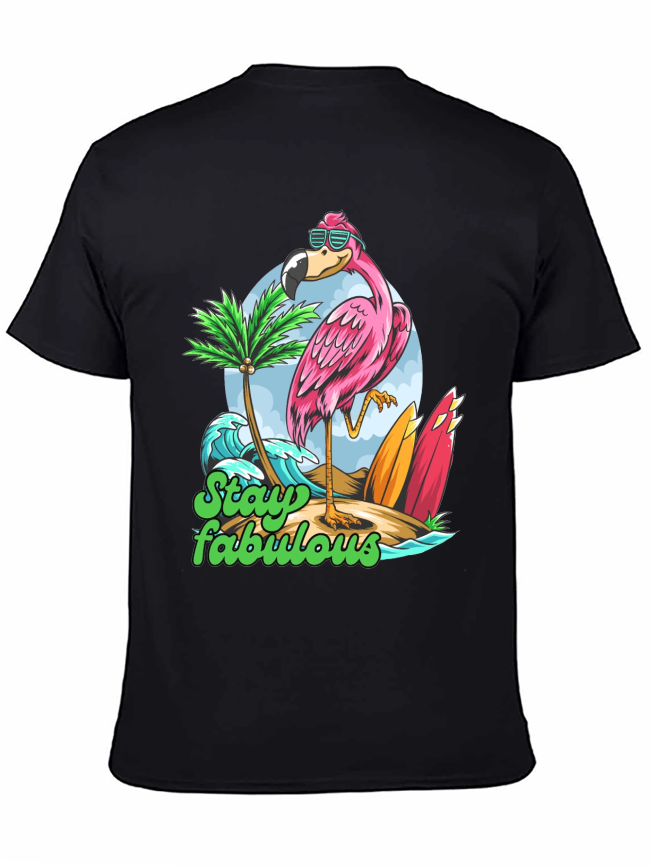 Stay Fabulous Flamingo Graphic T-Shirt