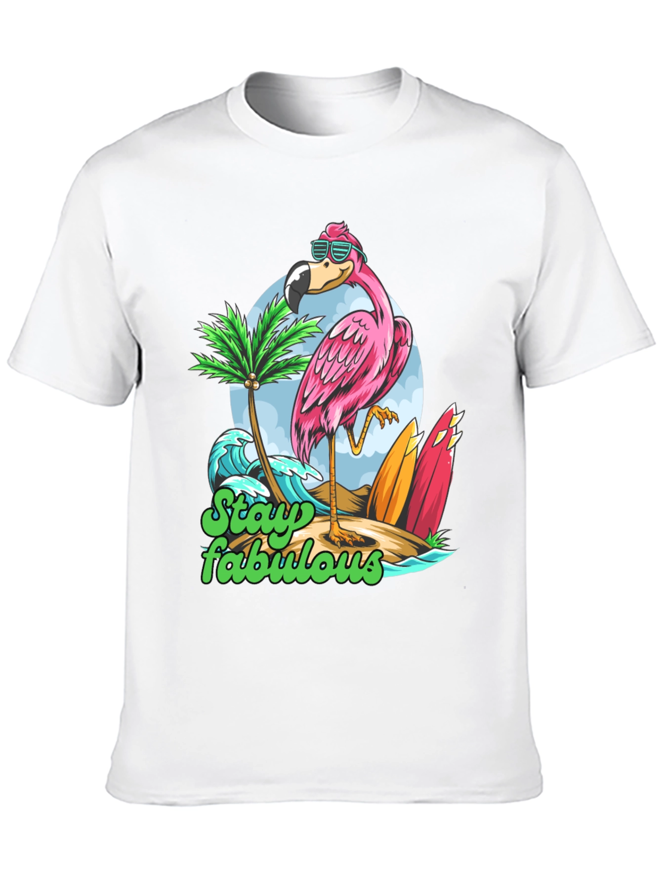 Stay Fabulous Flamingo Graphic T-Shirt