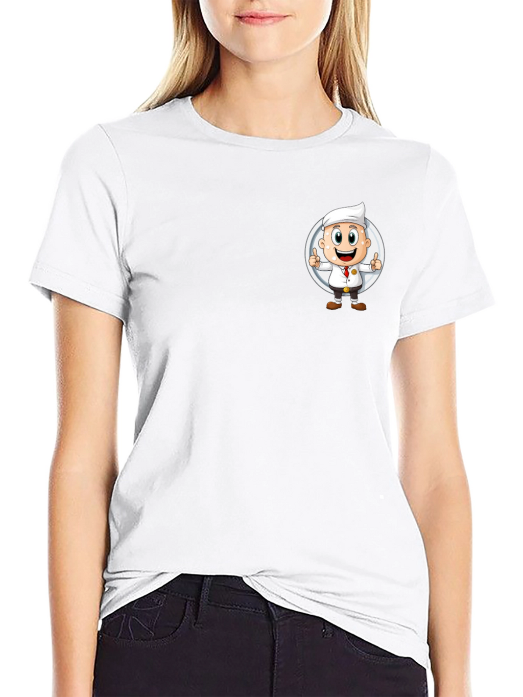 Chef Cartoon Graphic Black T-Shirt