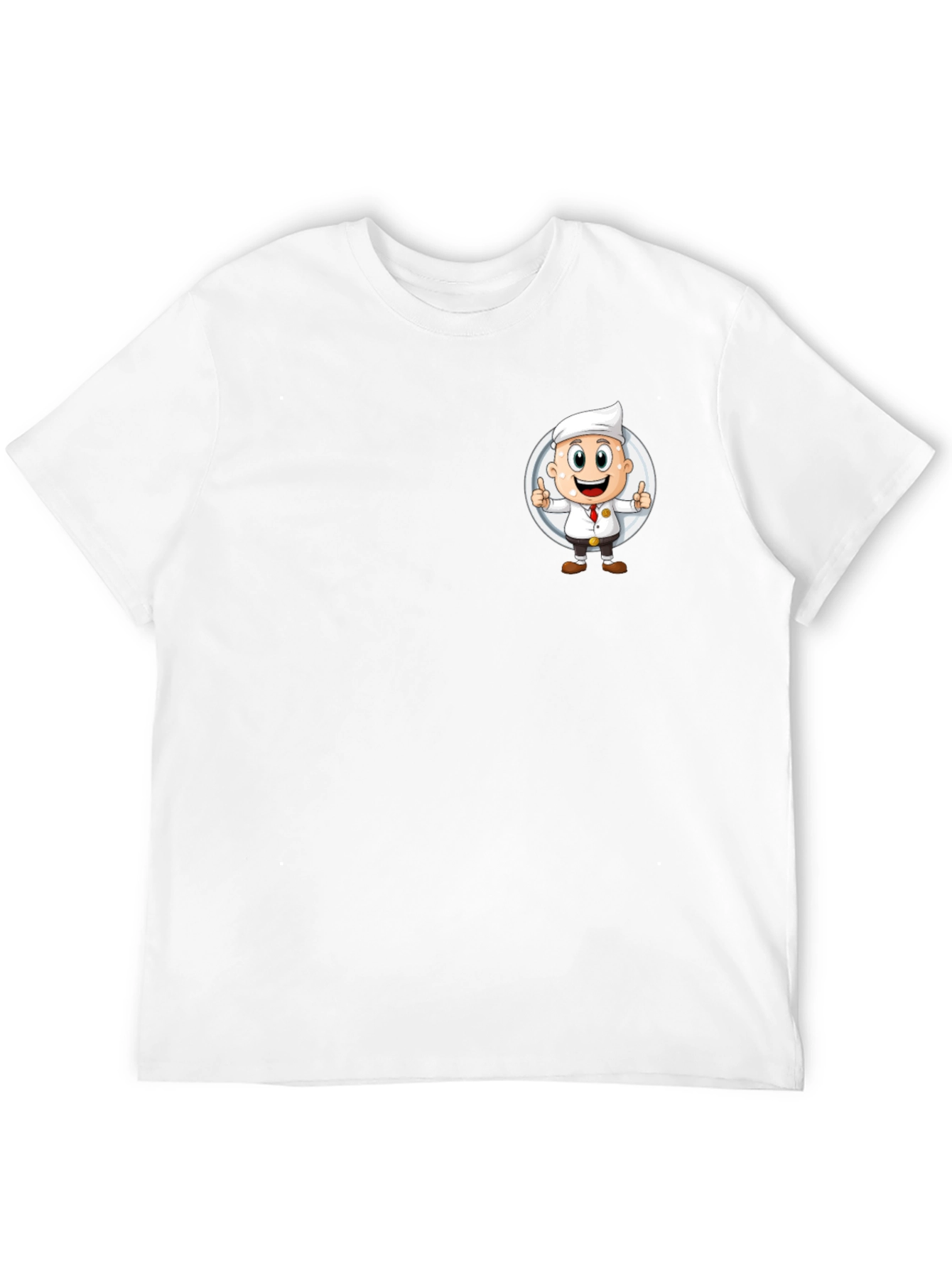 Chef Cartoon Graphic Black T-Shirt