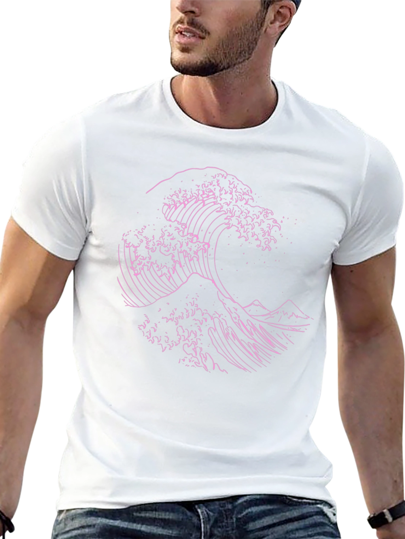 Great Wave Graphic Tee - Mens Black T-Shirt