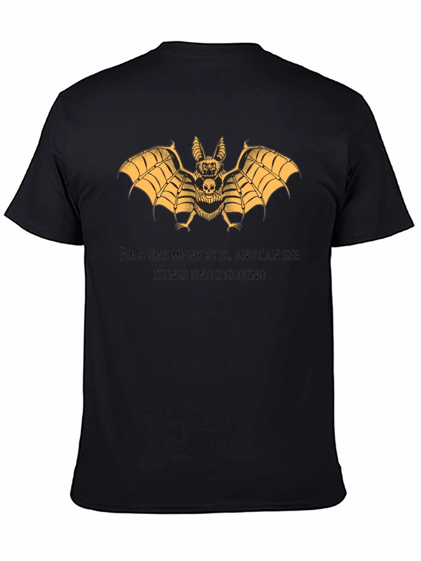 Bat Skull Graphic Tee - Dark Aesthetic T-Shirt