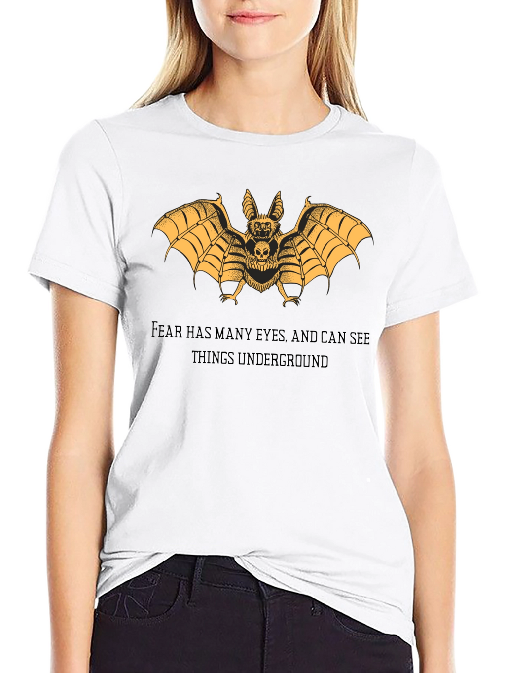 Bat Skull Graphic Tee - Dark Aesthetic T-Shirt