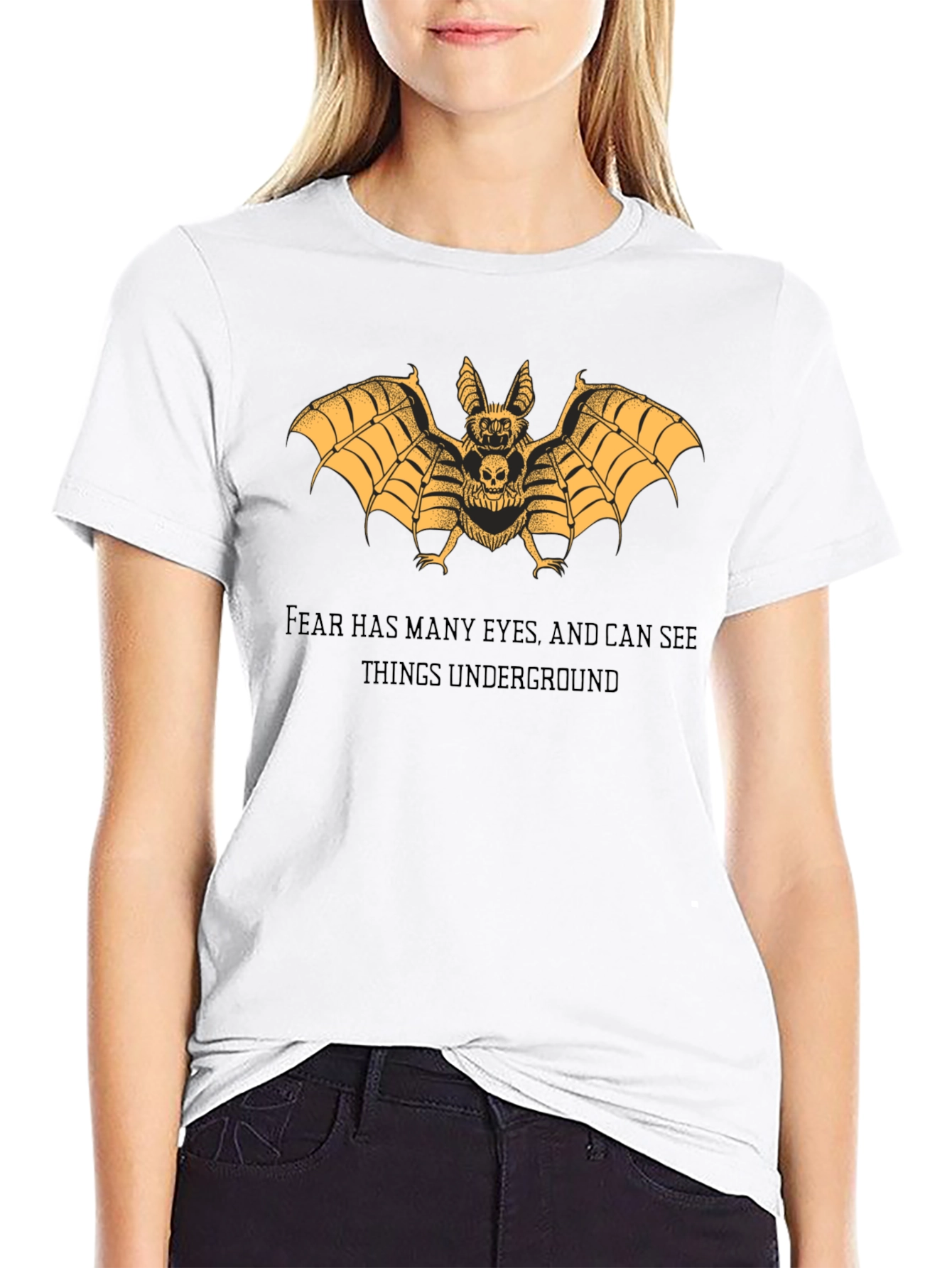 Bat Skull Graphic Tee - Dark Aesthetic T-Shirt