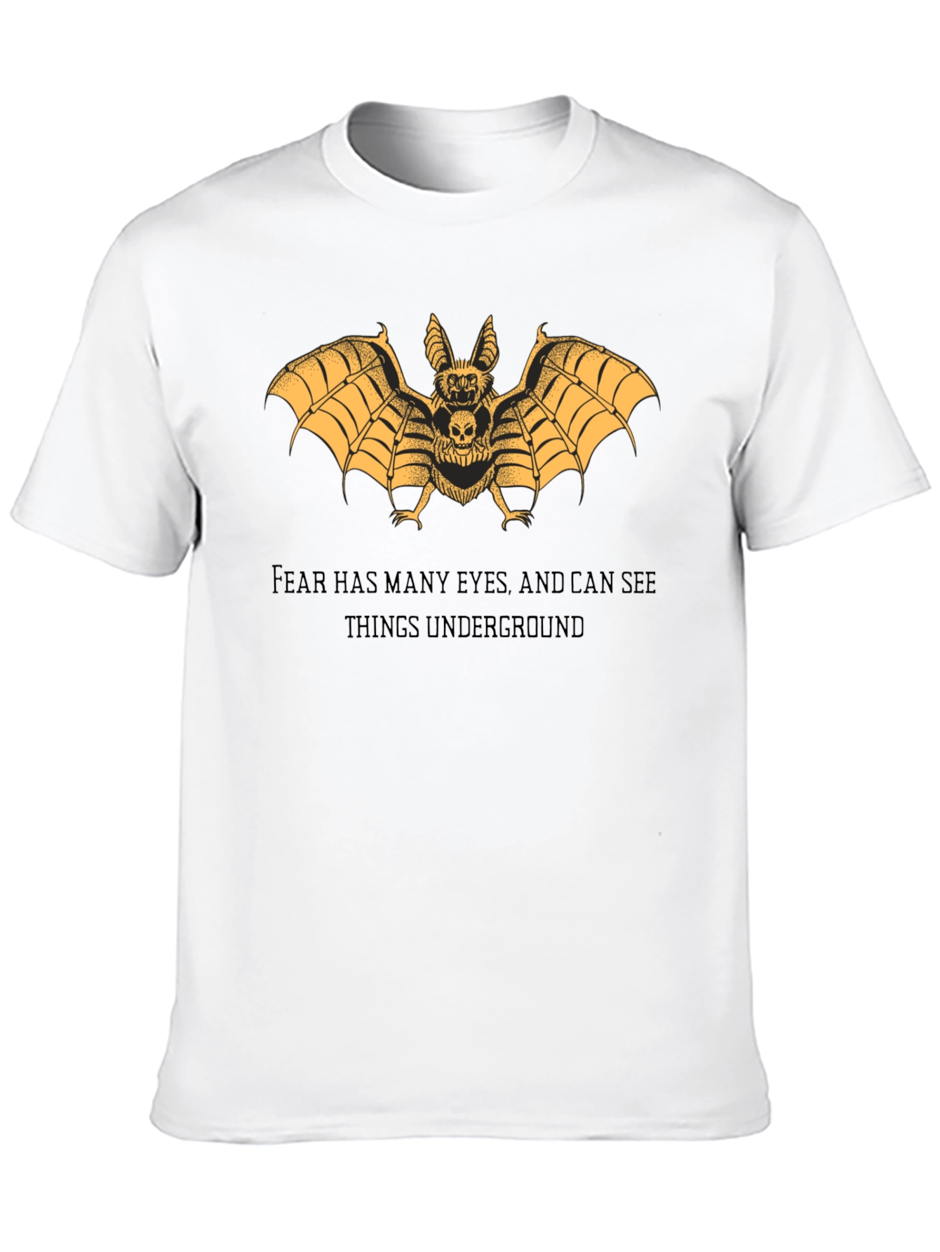 Bat Skull Graphic Tee - Dark Aesthetic T-Shirt