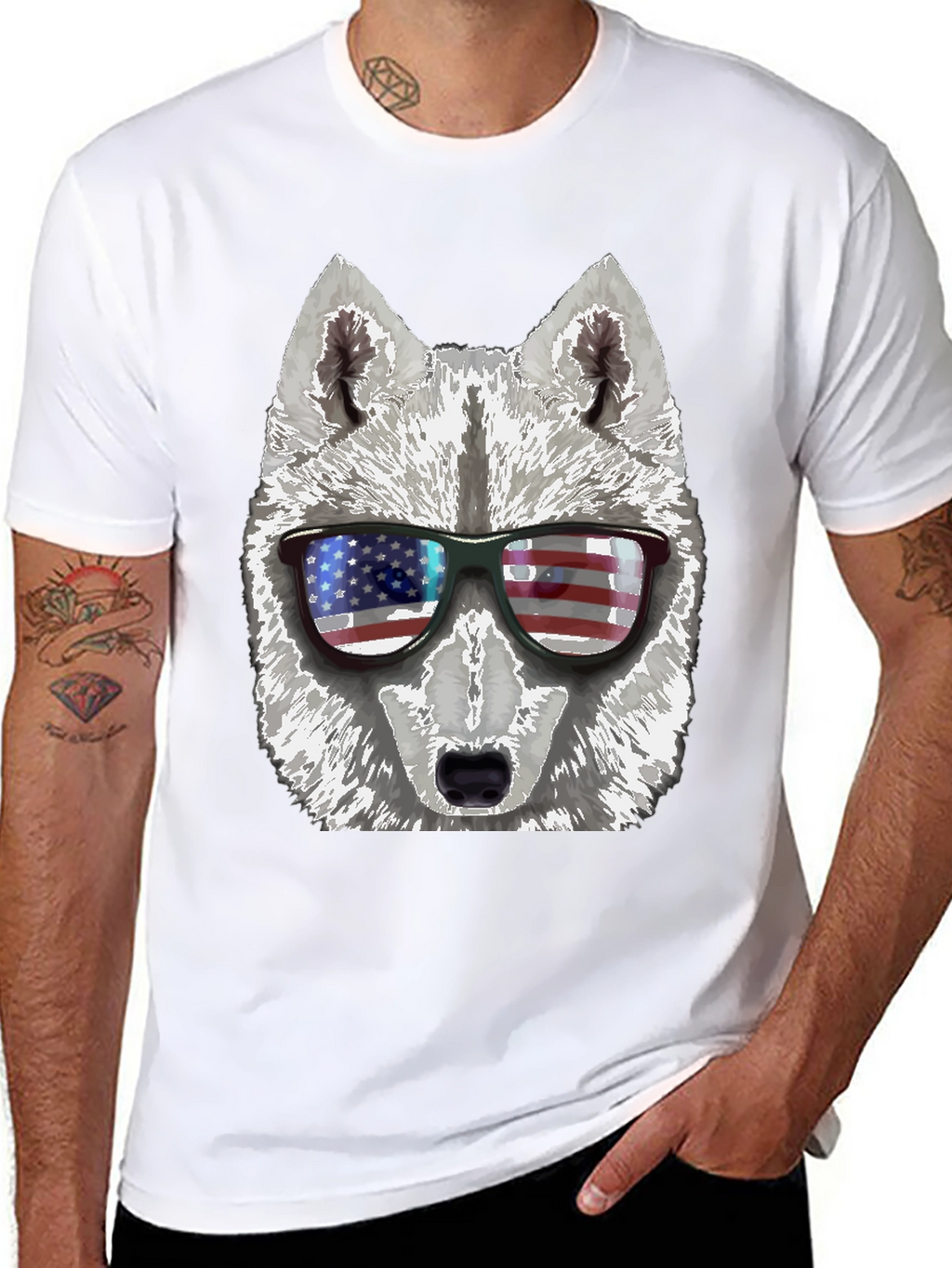 Patriotic Wolf T-Shirt