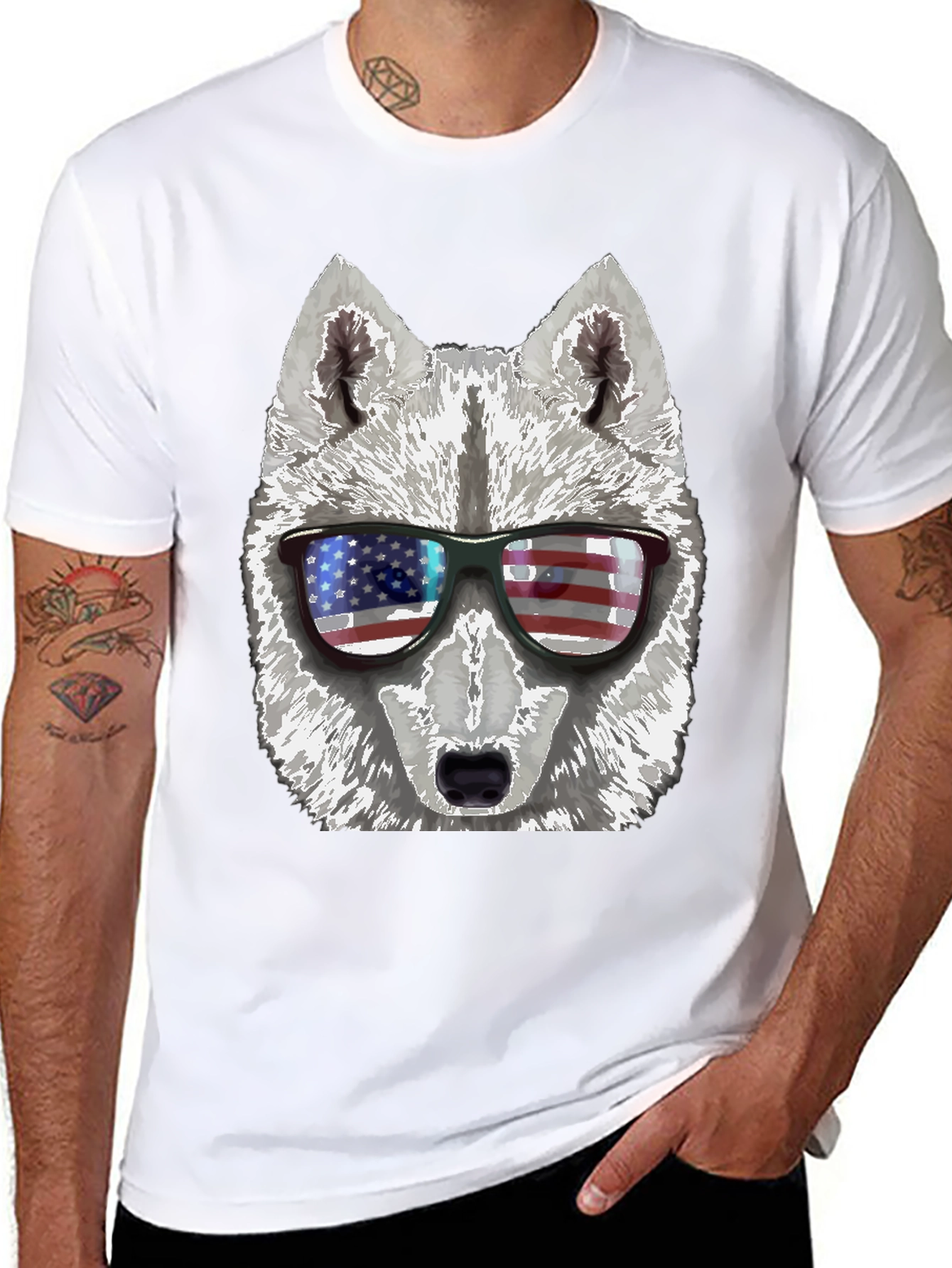Patriotic Wolf T-Shirt