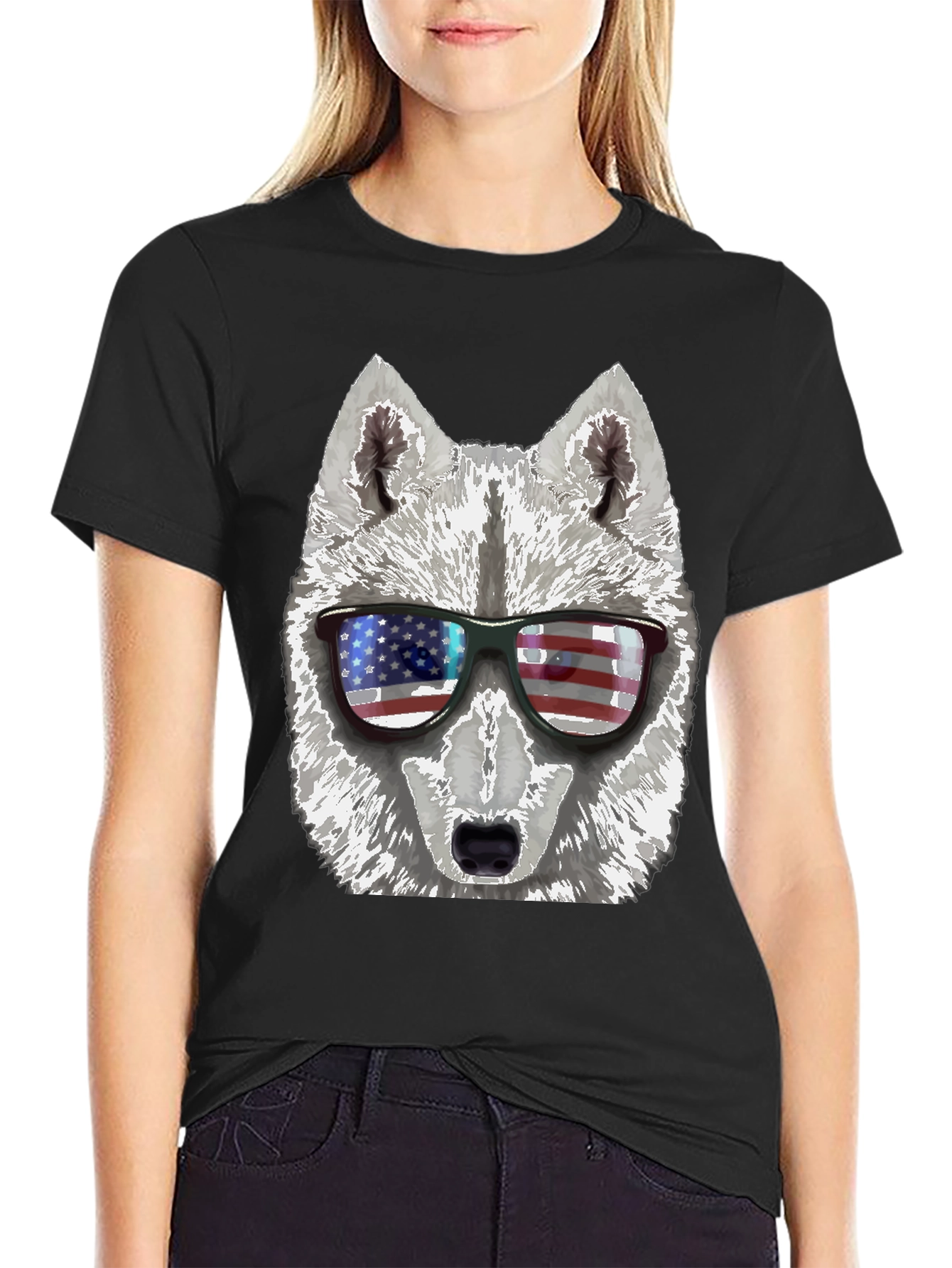 Patriotic Wolf T-Shirt