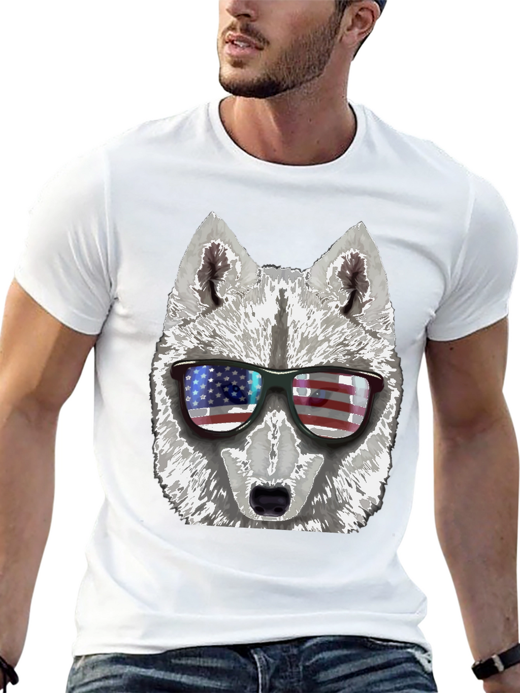 Patriotic Wolf T-Shirt