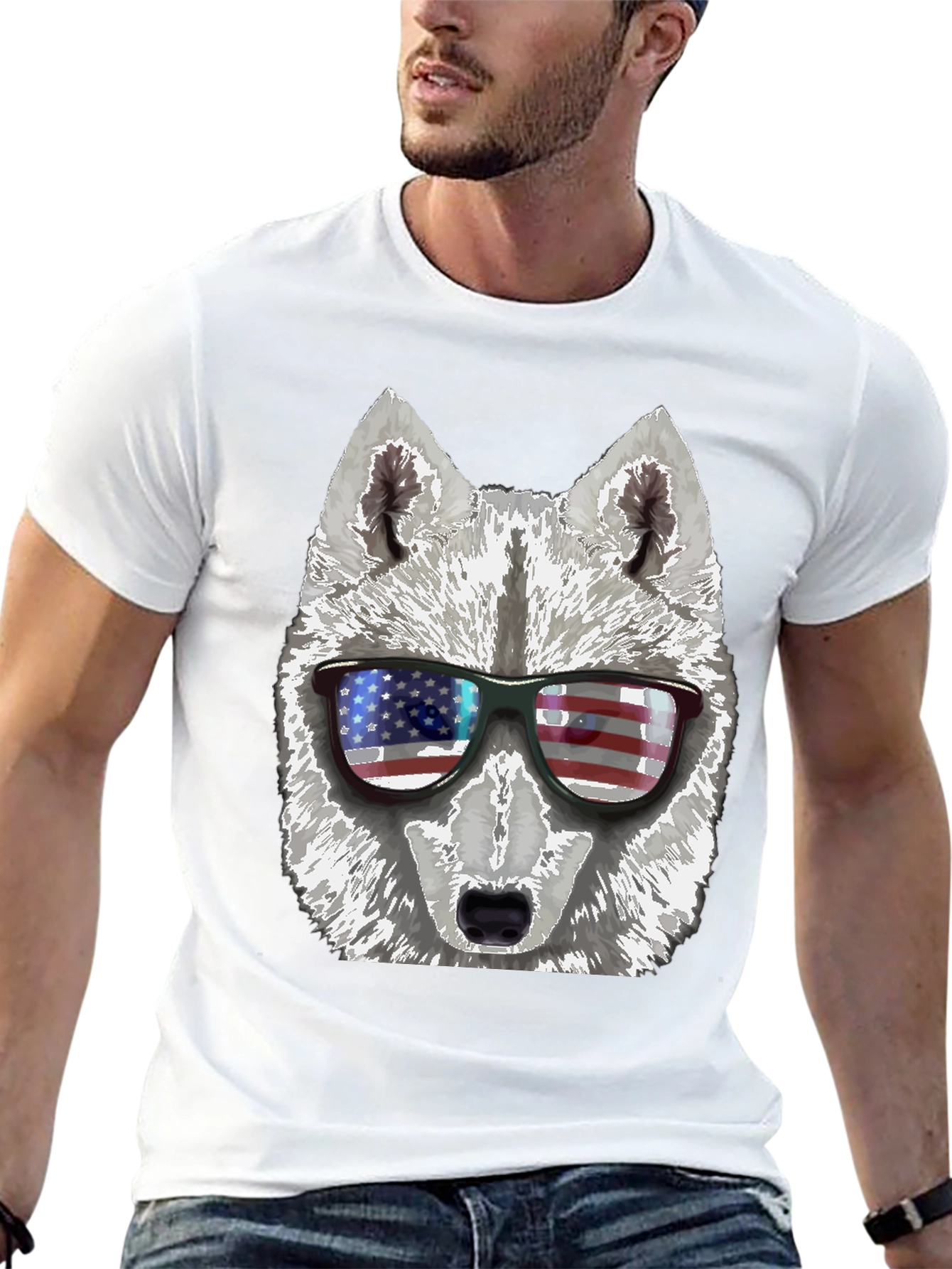 Patriotic Wolf T-Shirt
