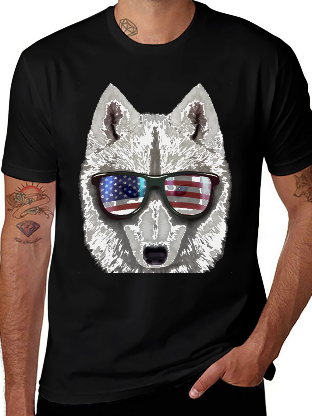 Patriotic Wolf T-Shirt