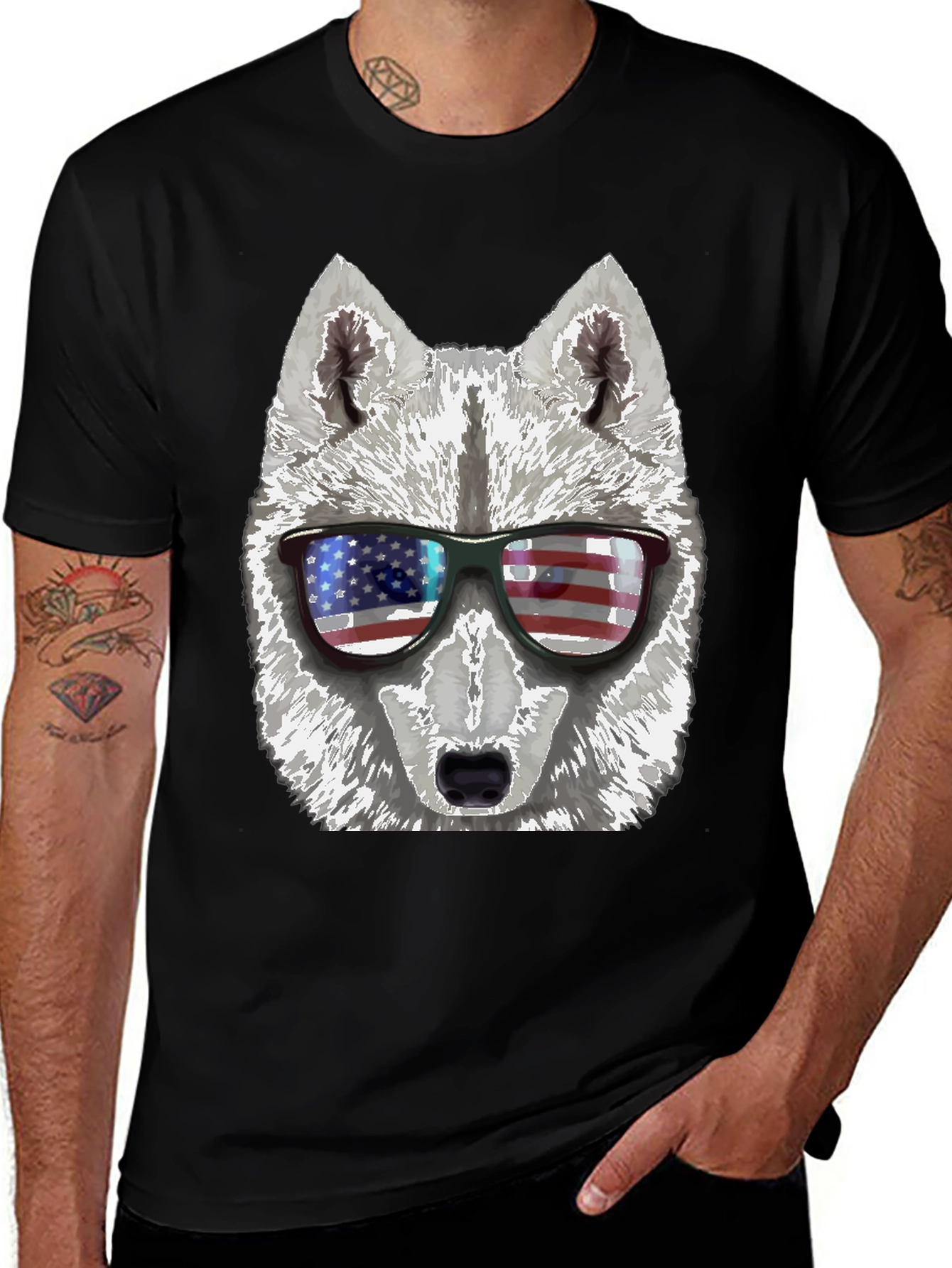 Patriotic Wolf T-Shirt