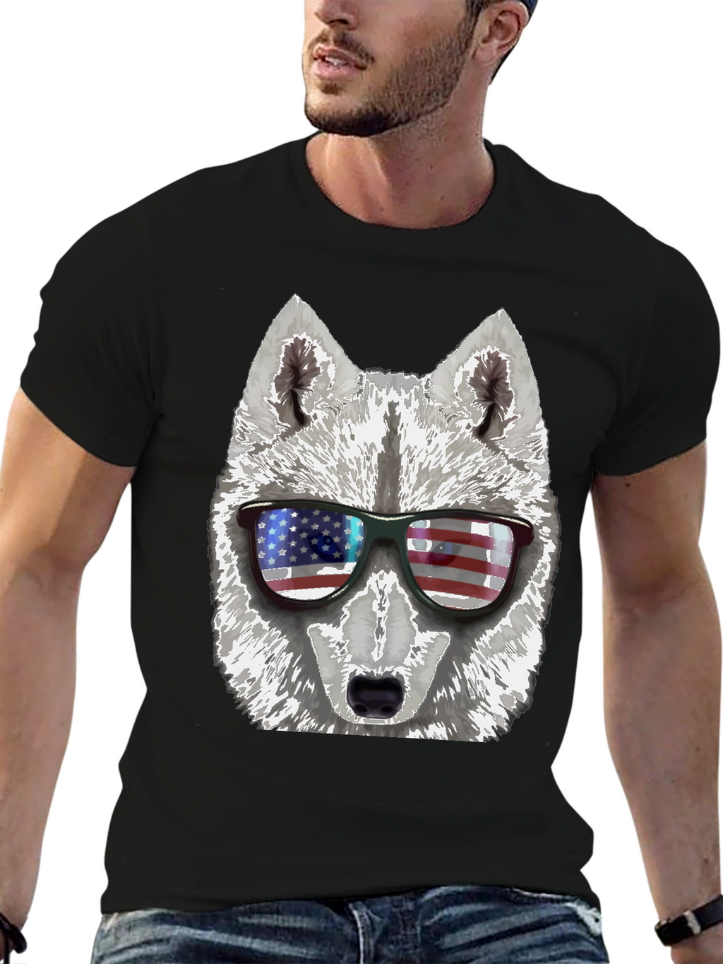 Patriotic Wolf T-Shirt