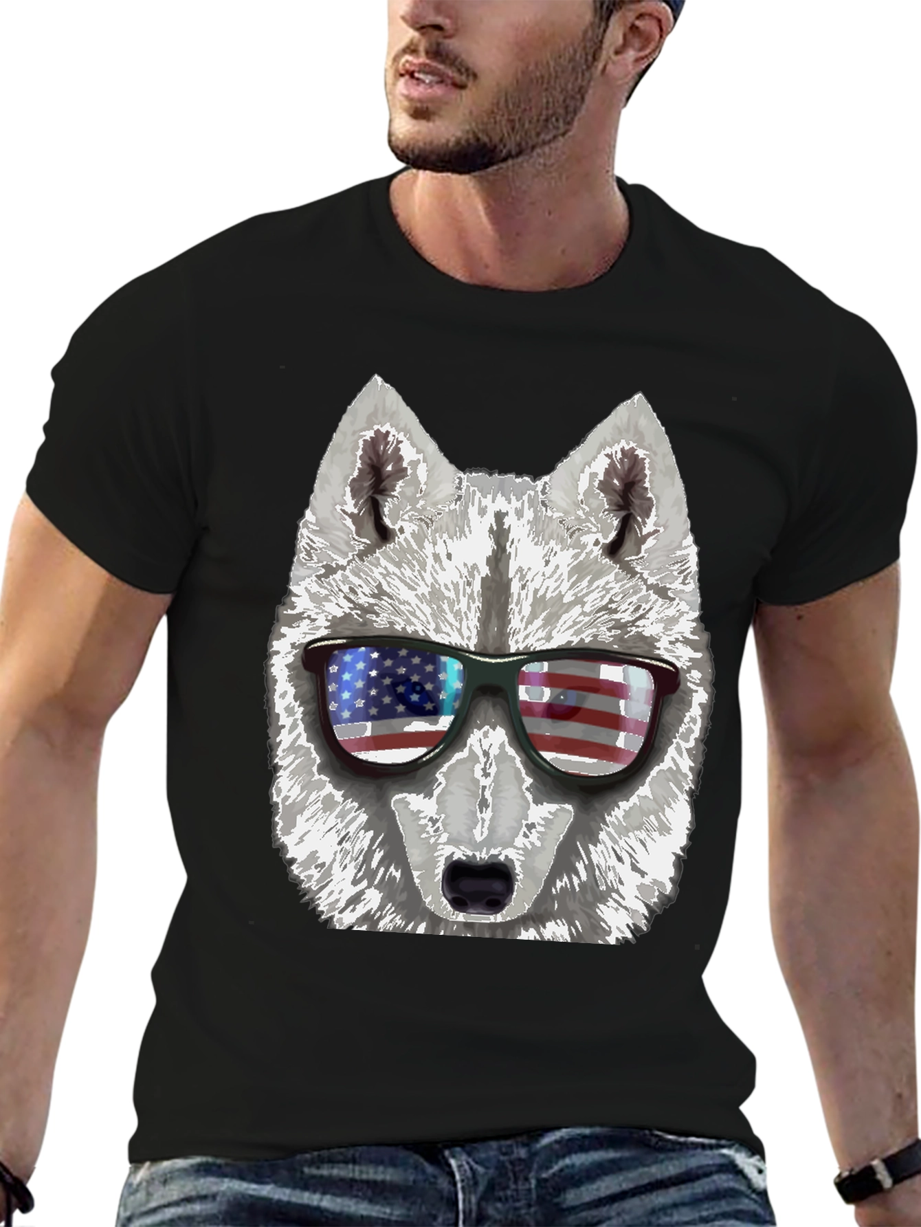 Patriotic Wolf T-Shirt