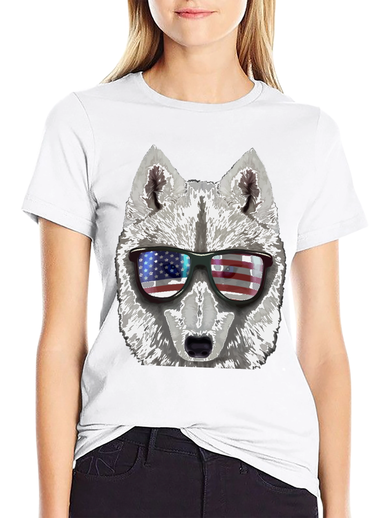 Patriotic Wolf T-Shirt