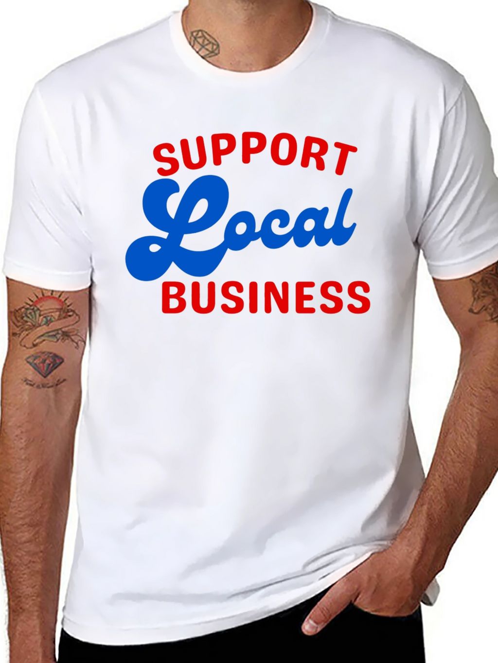 Support Local Business T-Shirt - Black