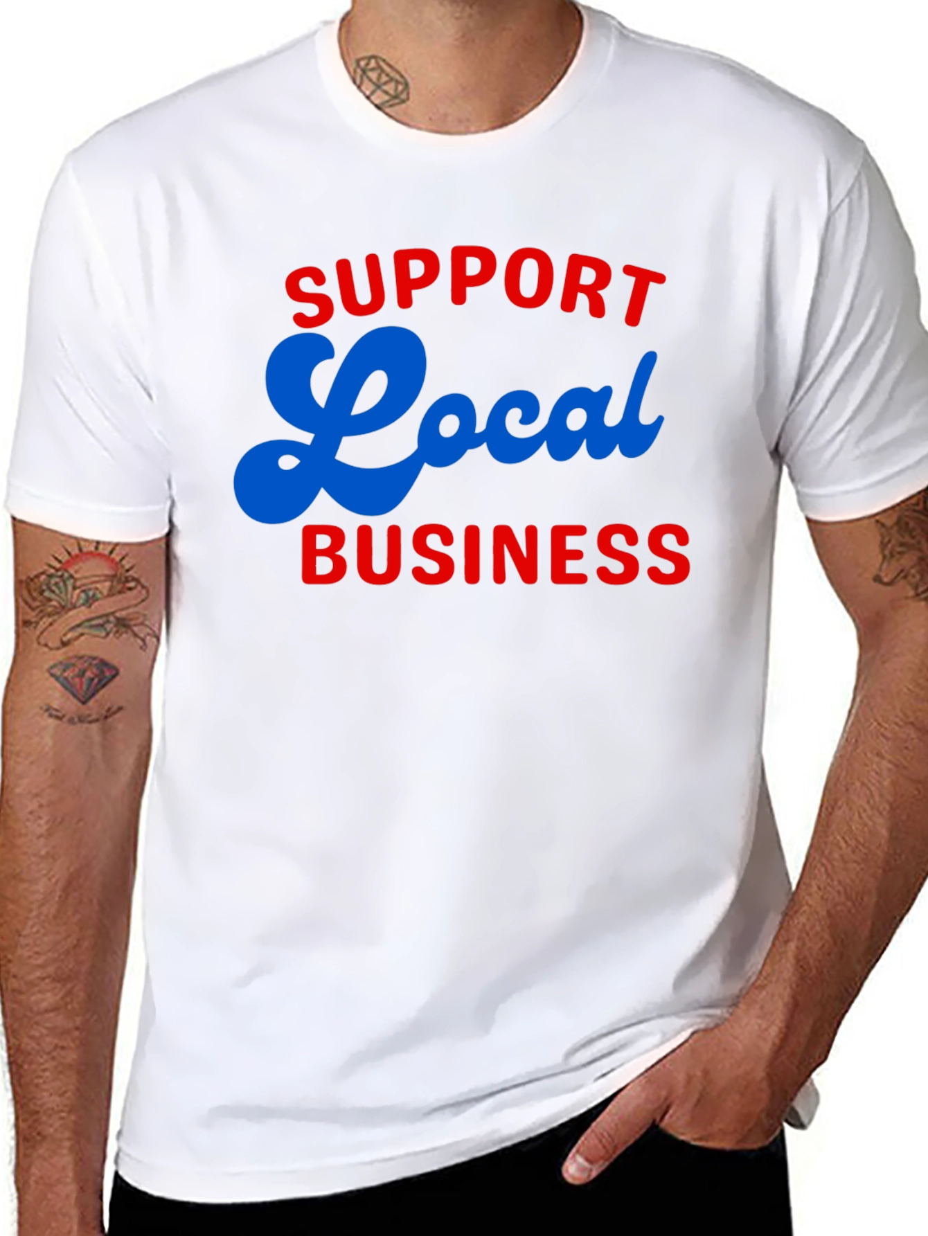 Support Local Business T-Shirt - Black