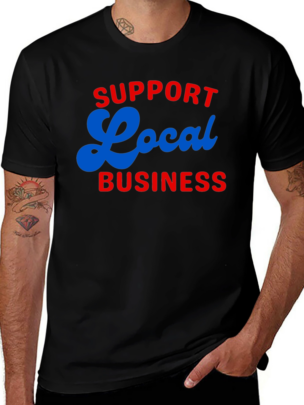 Support Local Business T-Shirt - Black