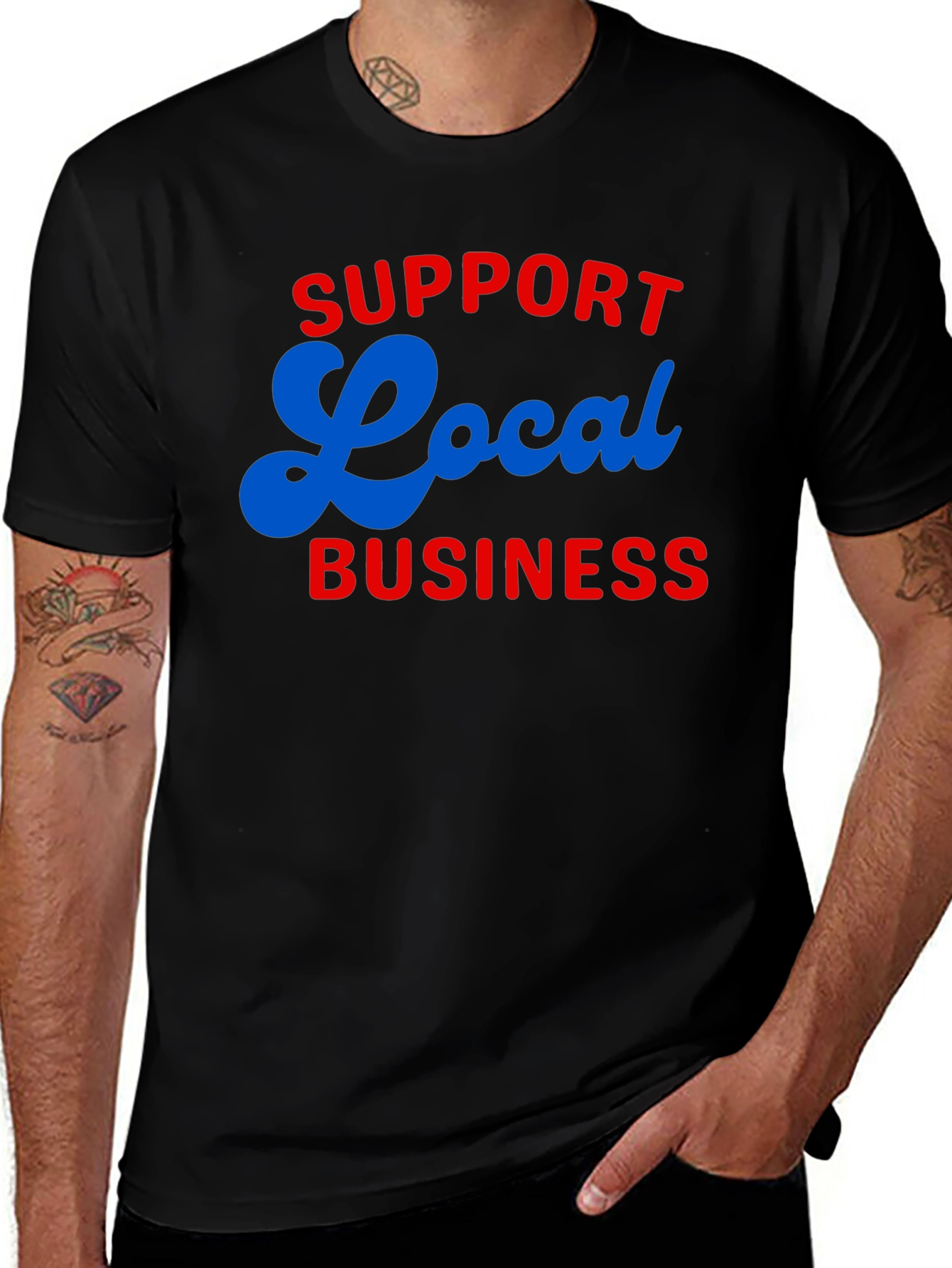 Support Local Business T-Shirt - Black