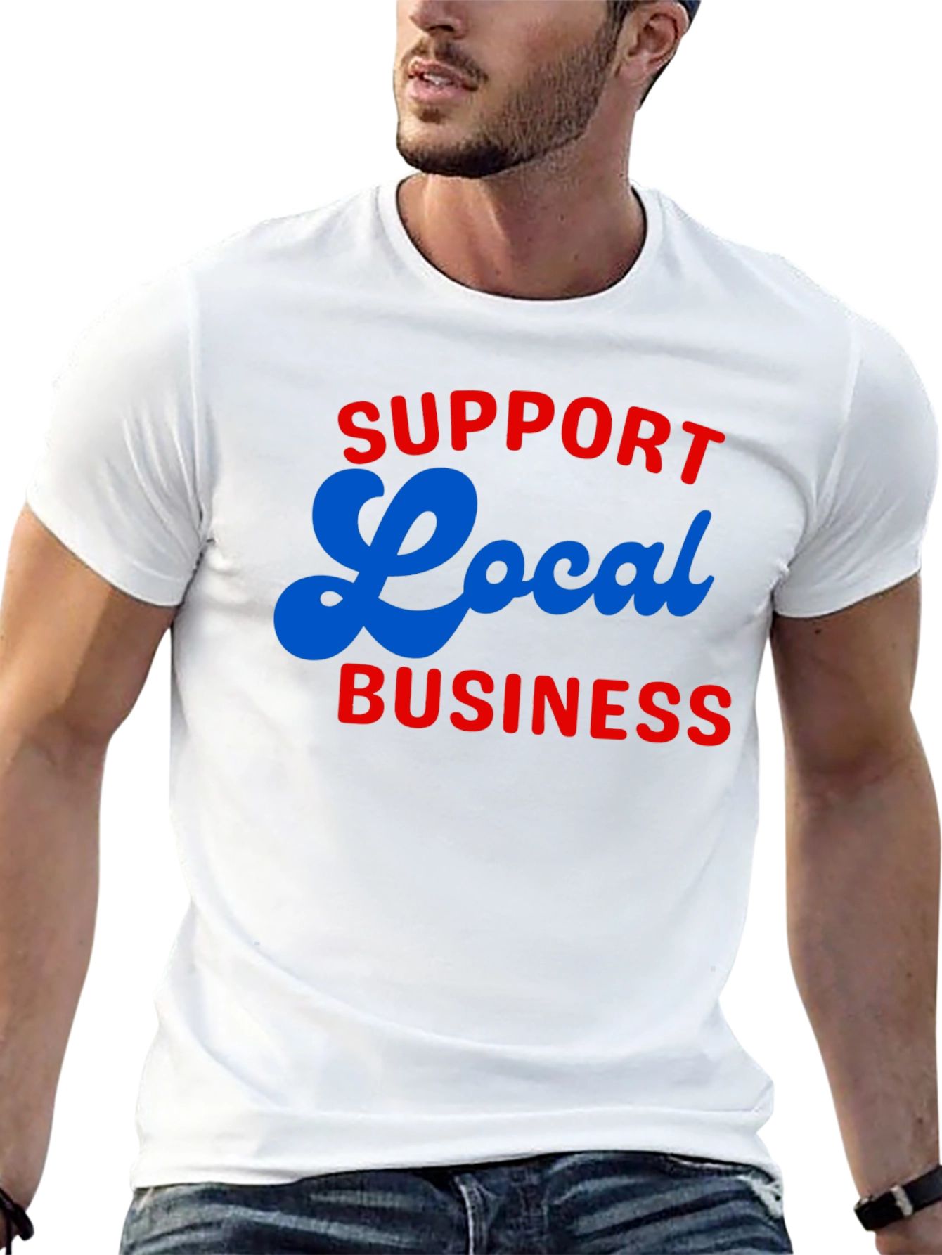 Support Local Business T-Shirt - Black