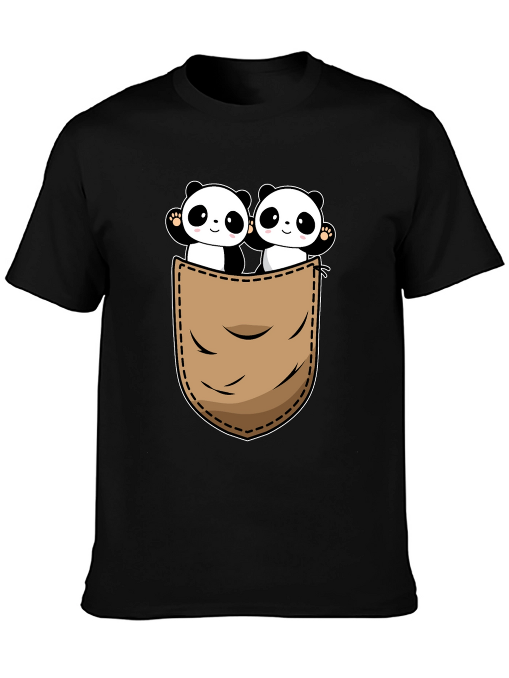 Panda Pocket T-Shirt - Cute Graphic Tee