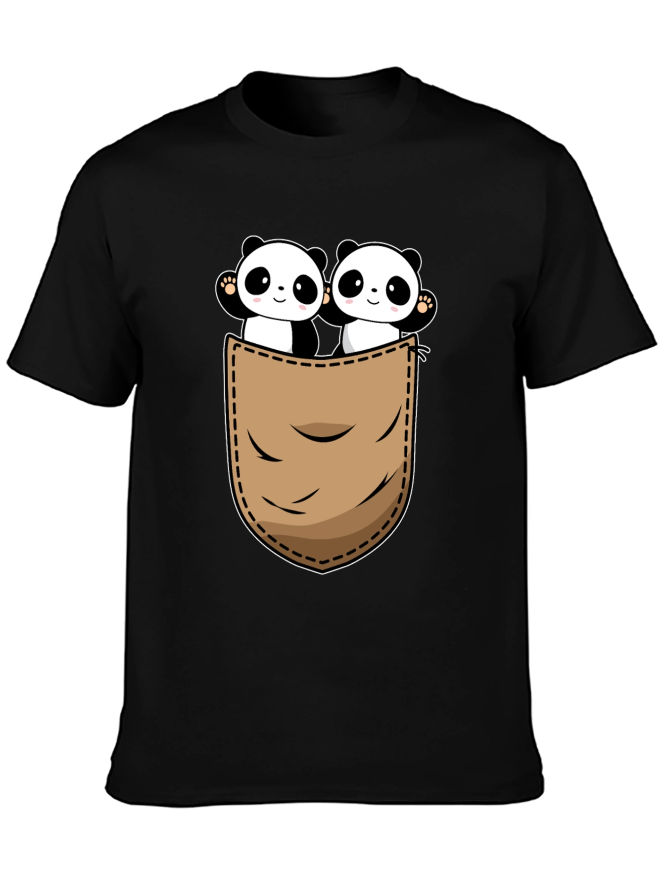 Panda Pocket T-Shirt - Cute Graphic Tee