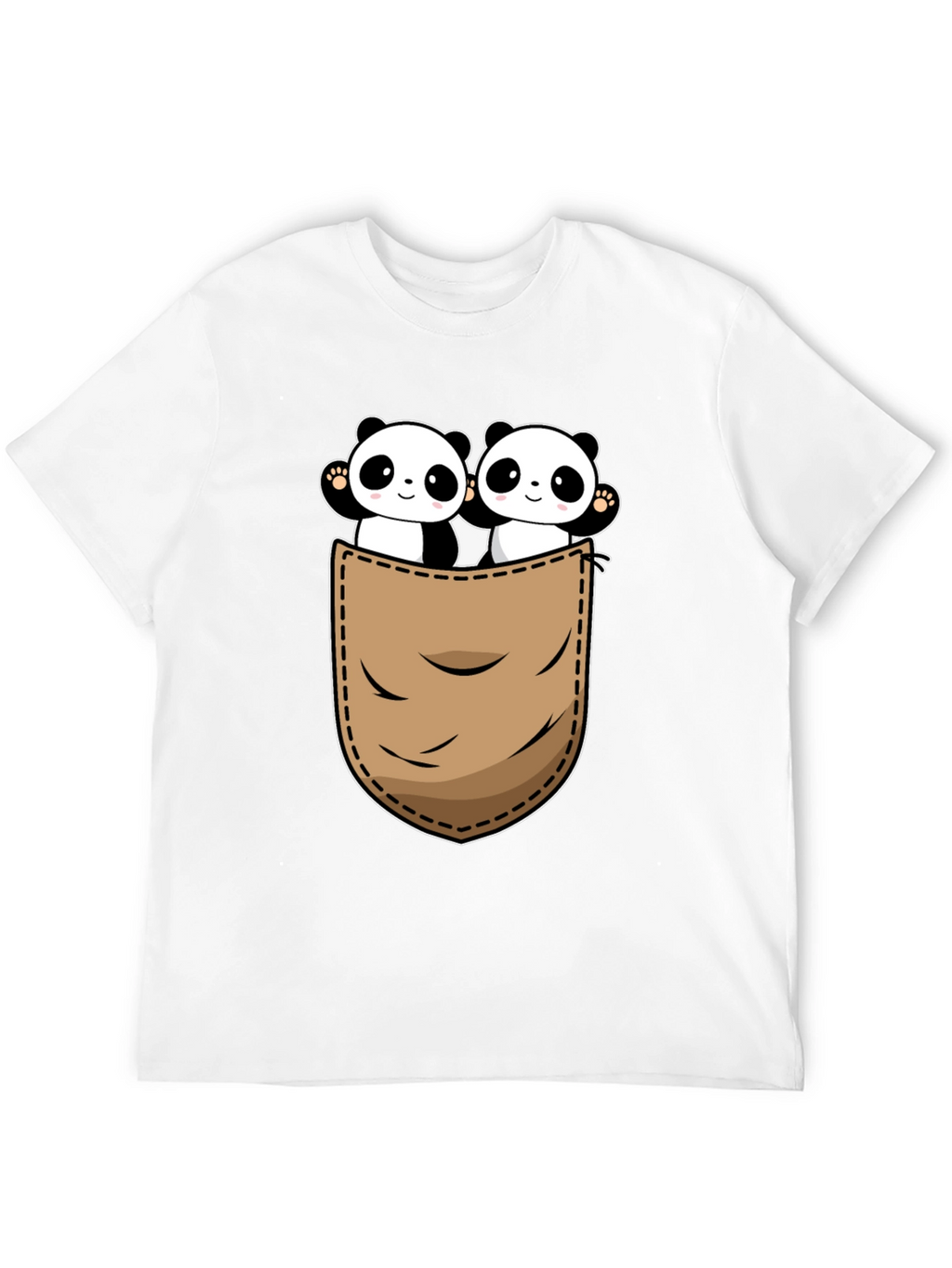Panda Pocket T-Shirt - Cute Graphic Tee