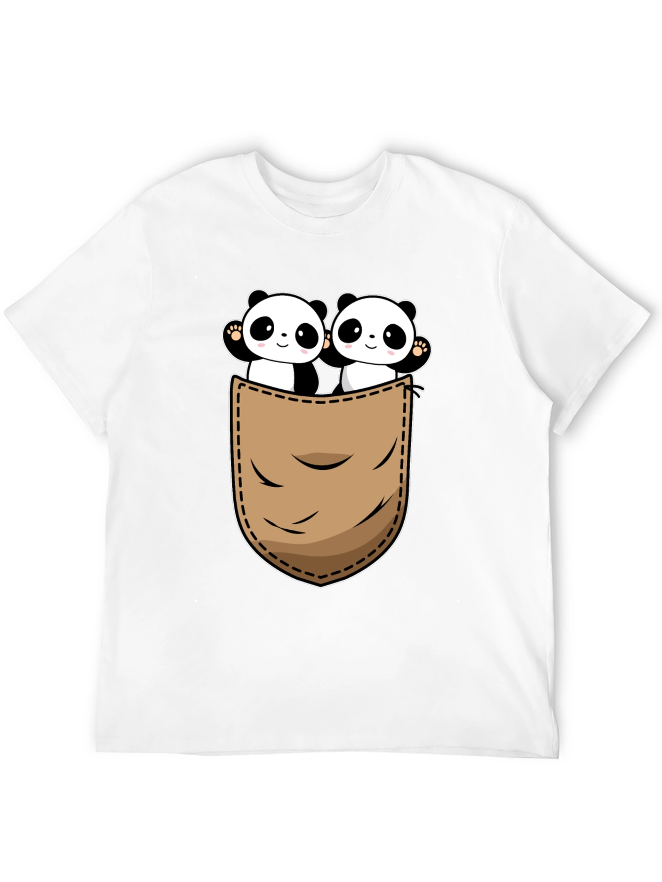 Panda Pocket T-Shirt - Cute Graphic Tee