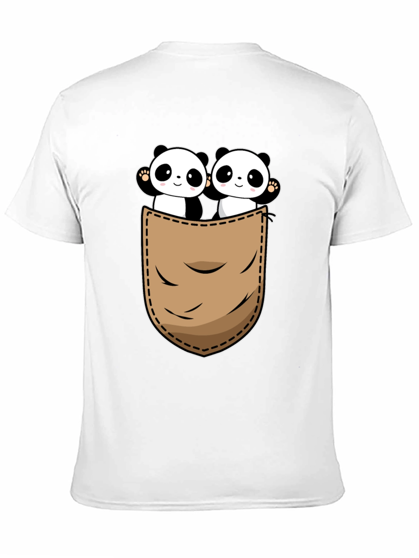 Panda Pocket T-Shirt - Cute Graphic Tee