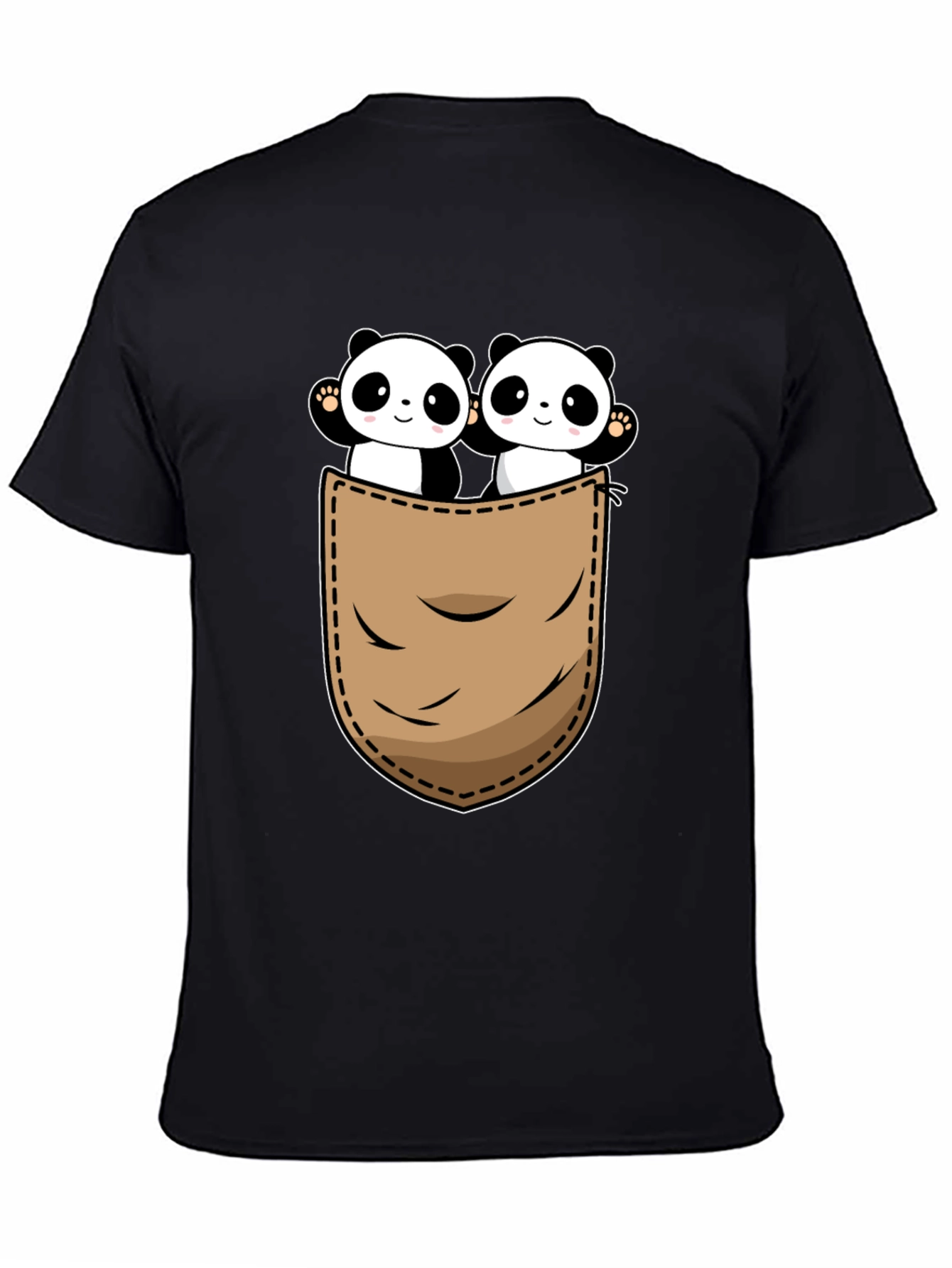 Panda Pocket T-Shirt - Cute Graphic Tee