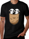 Panda Pocket T-Shirt - Cute Graphic Tee
