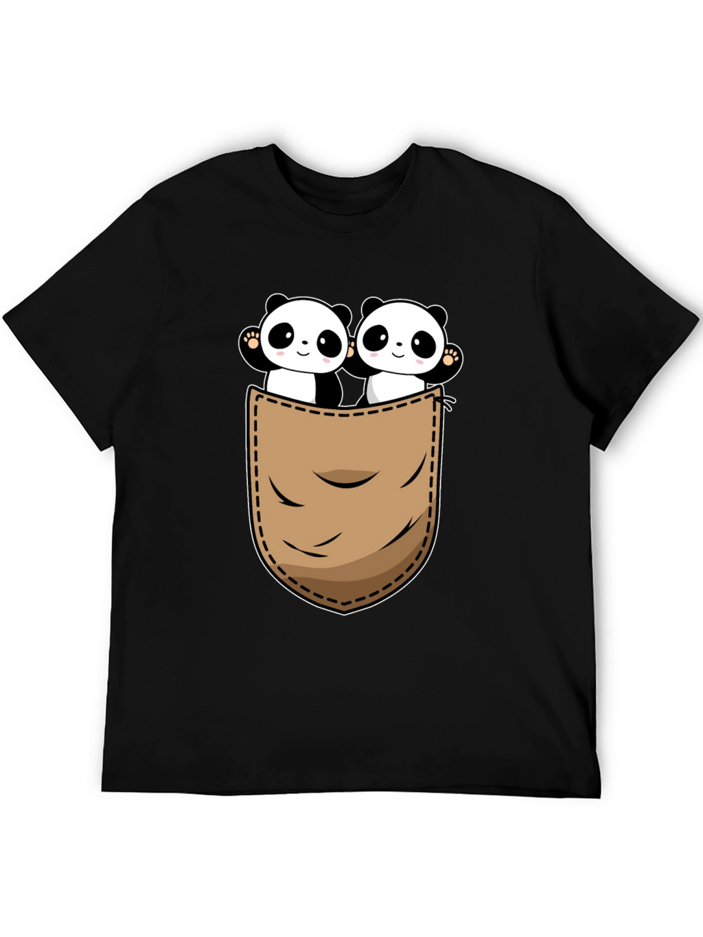 Panda Pocket T-Shirt - Cute Graphic Tee